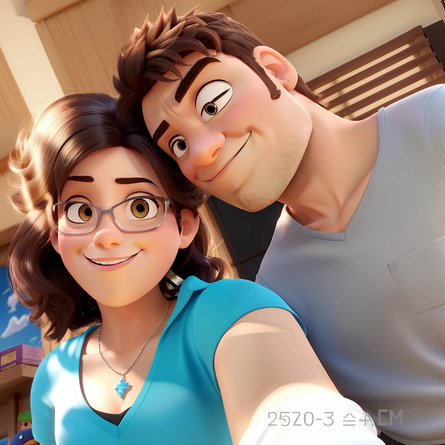 Pareja (hombre oscuro y mujer blanca) No estilo Disney Pixar, alta calidad, mejor calidad.