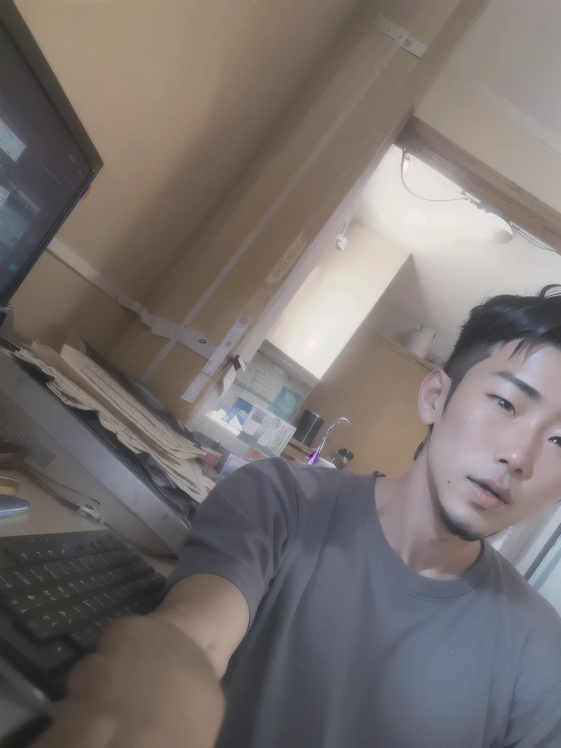 Que su cara quede de coreano