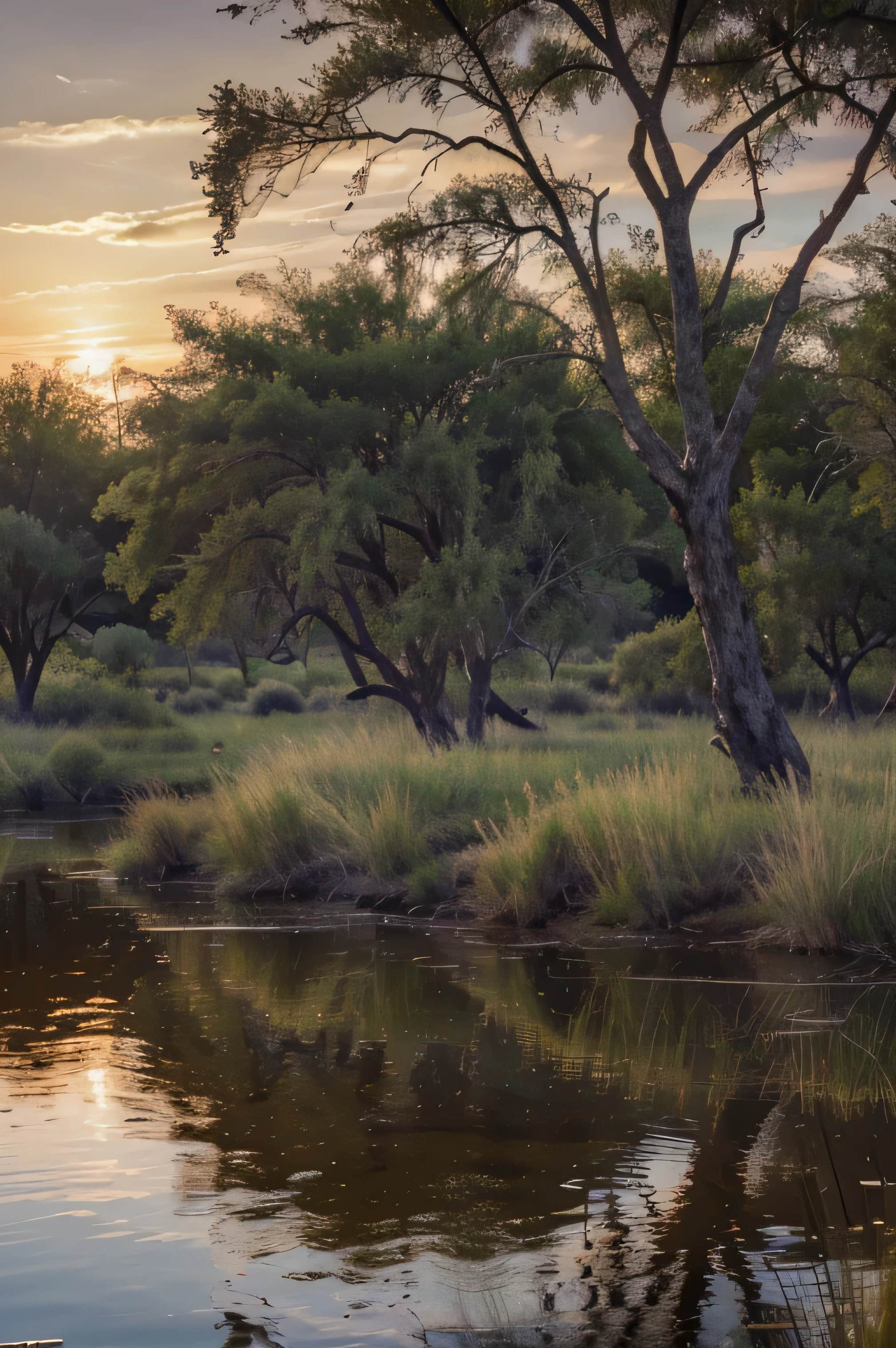 (best quality,4k,8k,highres,masterpiece:1.2),ultra-detailed,(realistic,photorealistic,photo-realistic:1.37), Okavango Delta, Botswana
