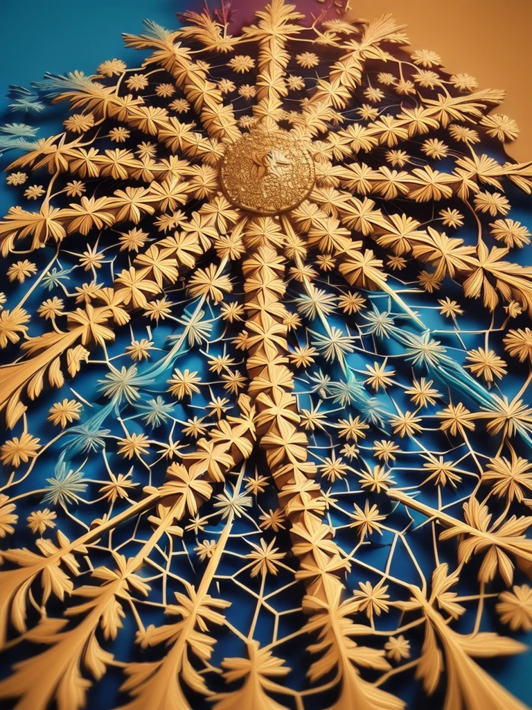 ((Radial symmetry, with beautiful colors:1.5)),((Imaginative scene)),((perfect, meticulously detailed: 1.4)), ((full shot: 1.4)), ((Best quality)), ((Artwork master)), 3D, (Hyperdetailed: 1.3), ( Photorealistic: 1.4), ((Front camera, front view)), 32k.