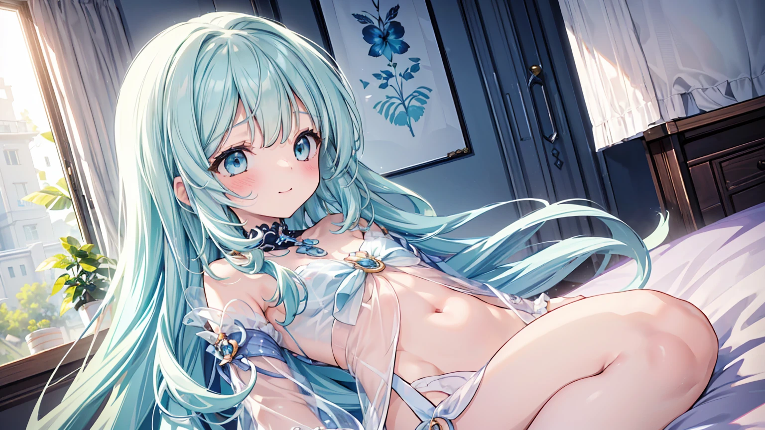 masterpiece, best quality, extremely detailed, (illustration, official art:1.1), 1 girl ,(((( light blue long hair)))), light blue hair, ,, long hair ((blush)) , cute face, big eyes, masterpiece, best quality,(((((a very delicate and beautiful girl))))),Amazing,beautiful detailed eyes,blunt bangs((((little delicate girl)))),tareme(true beautiful:1.2), sense of depth,dynamic angle,affectionate smile, (true beautiful:1.2),,(tiny 1girl model:1.2),(flat chest)), Soft Focus ,((ultra-detailliert:1.2))、(The best lighting、Best Shadows、extremely delicate and beautiful)、(the Extremely Detailed CG Unity 8K Wallpapers、​masterpiece、best qualtiy、ultra-detailliert)、(The best lighting、Best Shadows、extremely delicate and beautiful)、(the perfect body:1.5)、Best Quality, (Illustration:1.2), (Ultra-detailed), hyperdetails, (delicate detailed), (Intricate details), (Cinematic Light, best quality backlight), Perfect body, ( extremely delicate and beautiful), Cinematic Light、【emblem:Irridescent color 】、Sunnyday、happy smile, nsfw, 1 girl, naked ribbon, solo,,nsfw,navel, opened wide her legs,,10 yo,shiny hair,completely nude,(flat chest, )on bed,blush, embarrassed, looking away,solo, 1girl,masterpiece,{{{{{torogao, smile}}}}}, chocolate on body, 、,masterpiece, best quality, extremely detailed,micro bikini, full body, 1 girl ,(((( light blue long hair)))), ,10 years old((blush)) , cute face, big eyes, masterpiece, best quality,(((((a very delicate and beautiful girl))))),Amazing,beautiful detailed eyes,blunt bangs((((little delicate girl)))),tareme(true beautiful:1.2), sense of depth,dynamic angle,affectionate smile, (true beautiful:1.2),,(tiny 1girl model:1.2),(flat chest)), 
