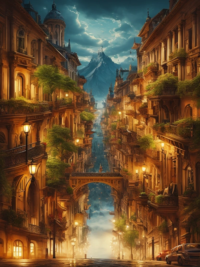((Symmetry, with beautiful vitro-style colors:1.5)),((Imaginative scene)),((perfect, meticulously detailed: 1.4)), ((full shot: 1.4)), ((Best quality)), (( Masterpiece)), 3D, (Hyper Detailed: 1.3), ( Photorealistic: 1.4), ((Front Camera, Front View)), 32k.