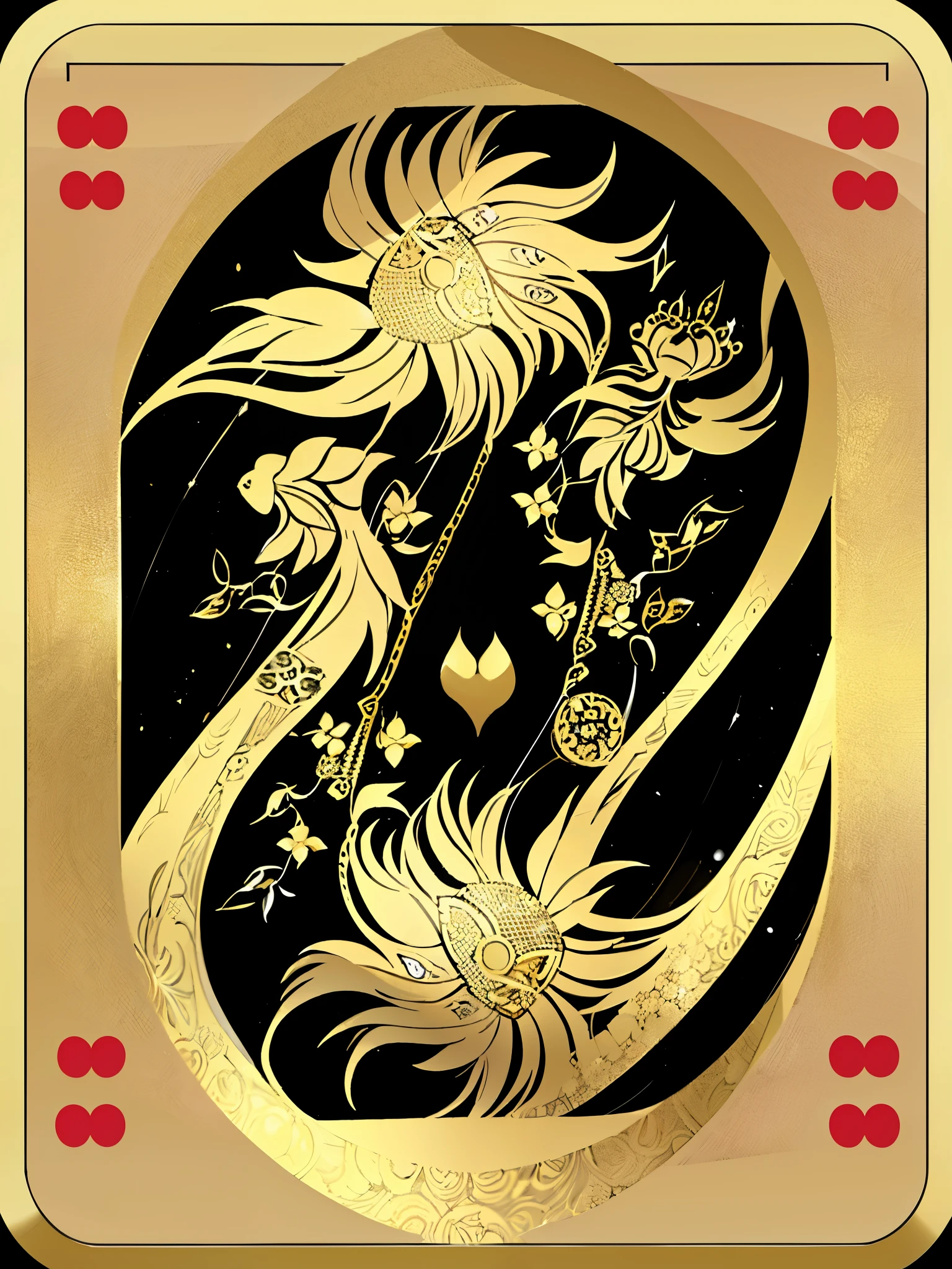 (best quality,4k,8k,highres,masterpiece:1.2),ultra-detailed,(realistic,photorealistic,photo-realistic:1.37),symmetrical design card,Queen of Hearts,illustration,Golden embossing,detailed patterns,rich colors,shining gemstones,elegant calligraphy,playing card texture,silver filigree,royal motifs,Intricate borders,delicate lace,regal crown,golden regalia,ornate embroidery,crimson robe,dark background,majestic presence,dramatic lighting,fancy swirls,vibrant and eye-catching,gorgeous ensemble,powerful expression,luxurious atmosphere,enchanted deck of cards,majestic throne room,exquisite beauty