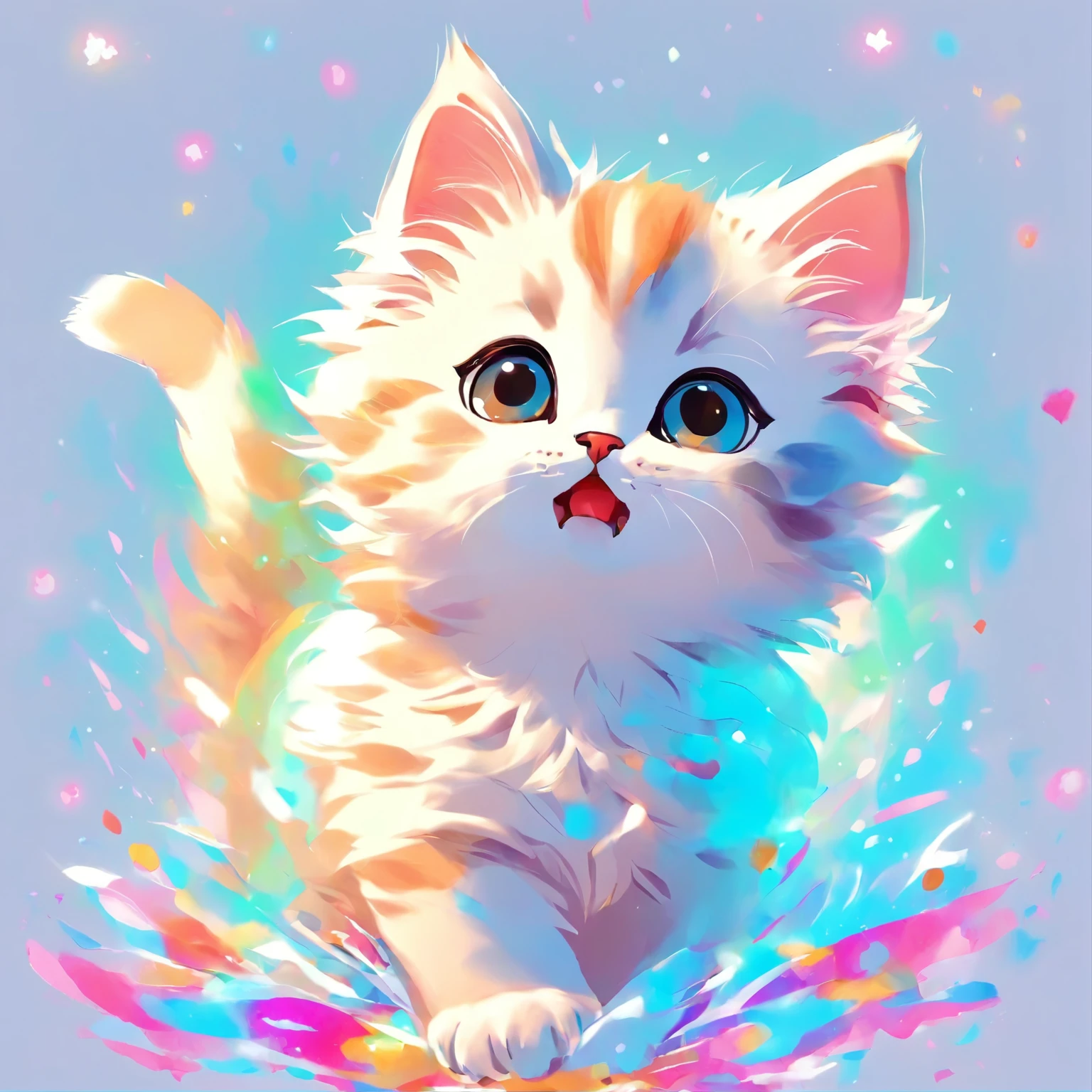 a cute vector of a kitten,white background