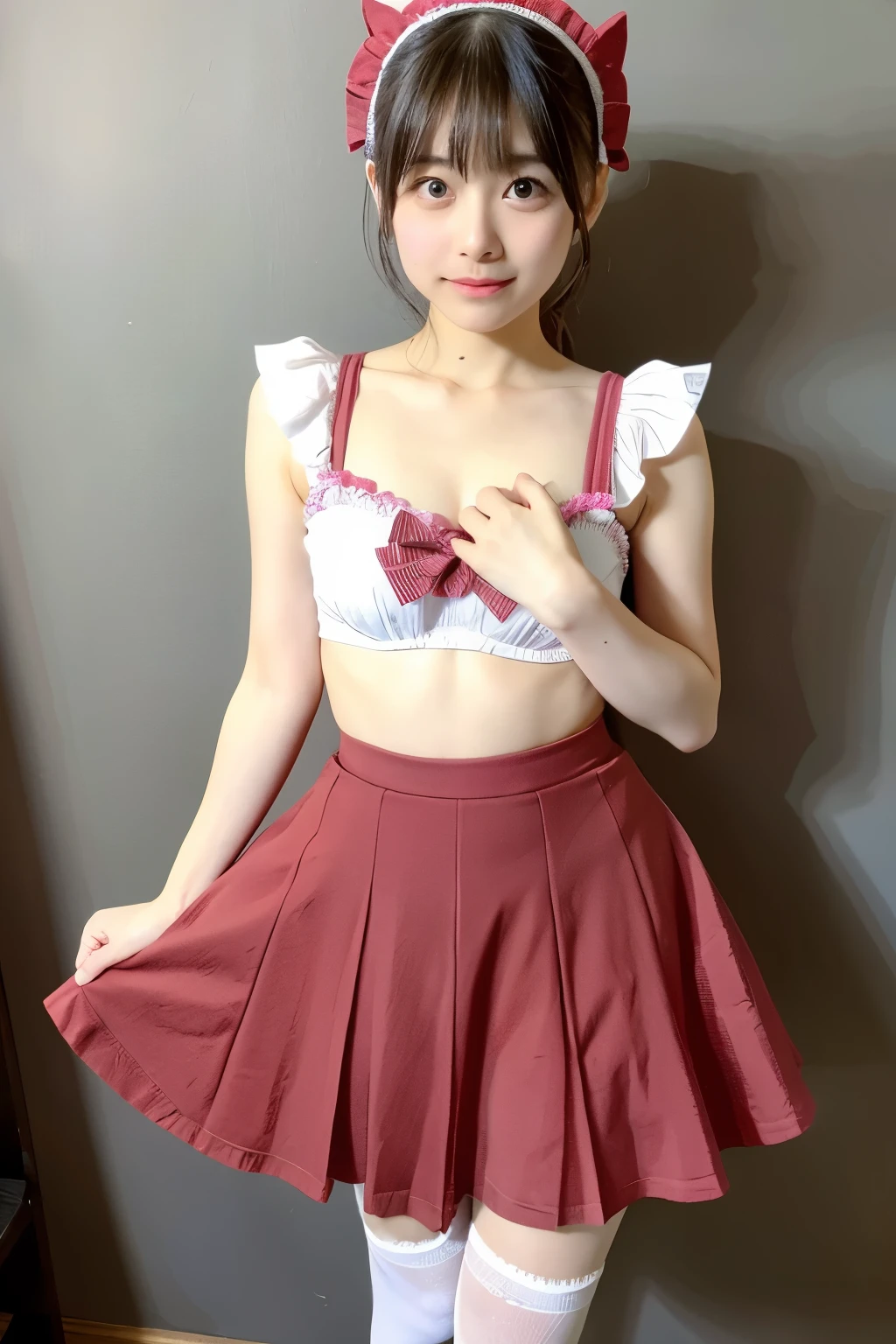 {Panty shot} Girl, woman, fluttering skirt, whole body,  {Lolita} Furifuri [maid] nipple

