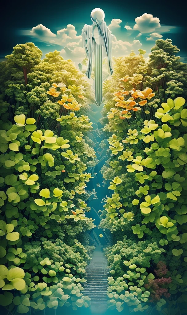 ((symmetry, Comes in beautiful in vitro style color:1.5)),((imaginary scene)),((perfect, Attention to detail: 1.4)), ((panoramic: 1.4)), ((best quality)), (( masterpiece)), 3d, (Super detailed: 1.3), ( lifelike: 1.4), ((Front camera, Front view)), 32k.