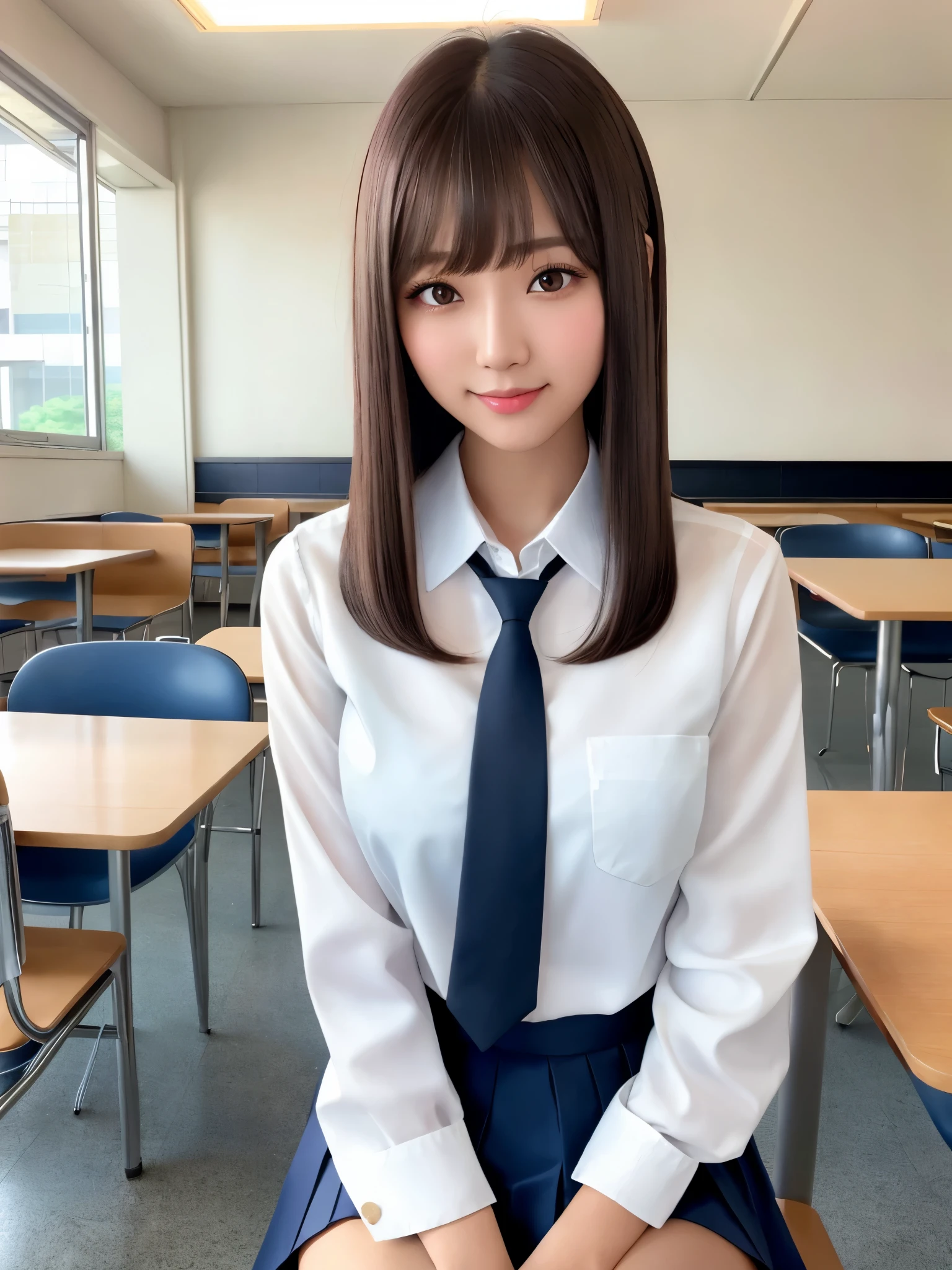 masutepiece, Best Quality, japanaese girl,1girl in, 8K, Raw photo, top-notch quality, masutepiece, nffsw:1.2, exceptionally detailed RAW color photo, professional-grade photograph, (Realistic, Photorealistic:1.37), (highly detailedskin:1.2), Ultra-high resolution, (lenz 50mm), (F/1.2),Exquisitely Detailed Eyes,Staring at the viewer,
break
With 1 girl (There are many elderly people:1.4), Beautiful face, kawaii,(Smile:1.05),(20yr old, wide-hips,Straight hair, (Short hair), Black eyes, white fine skin,small mouth, high cheekbones (Definition), Sexy Pose,(Leaning forward:1.3),(The to the FW:1.1),White panties、Korean Idol、Nogizaka Idol、hposing Gravure Idol、Adults、女優、(masutepiece, top-quality:1.3), (Ultra detailed 8K cg:1.2), (hyper realisitic:1.35), (Photorealistic:1.45), (Realistic:1.4), Cowboy Shot,
1 beautiful Japanese girl, 22 years old, super model, Japanese Idol, , (sitting on the desk:1.1), (School uniform:1.4), (Skirt lift:1.6),
(School classroom background:1.1),