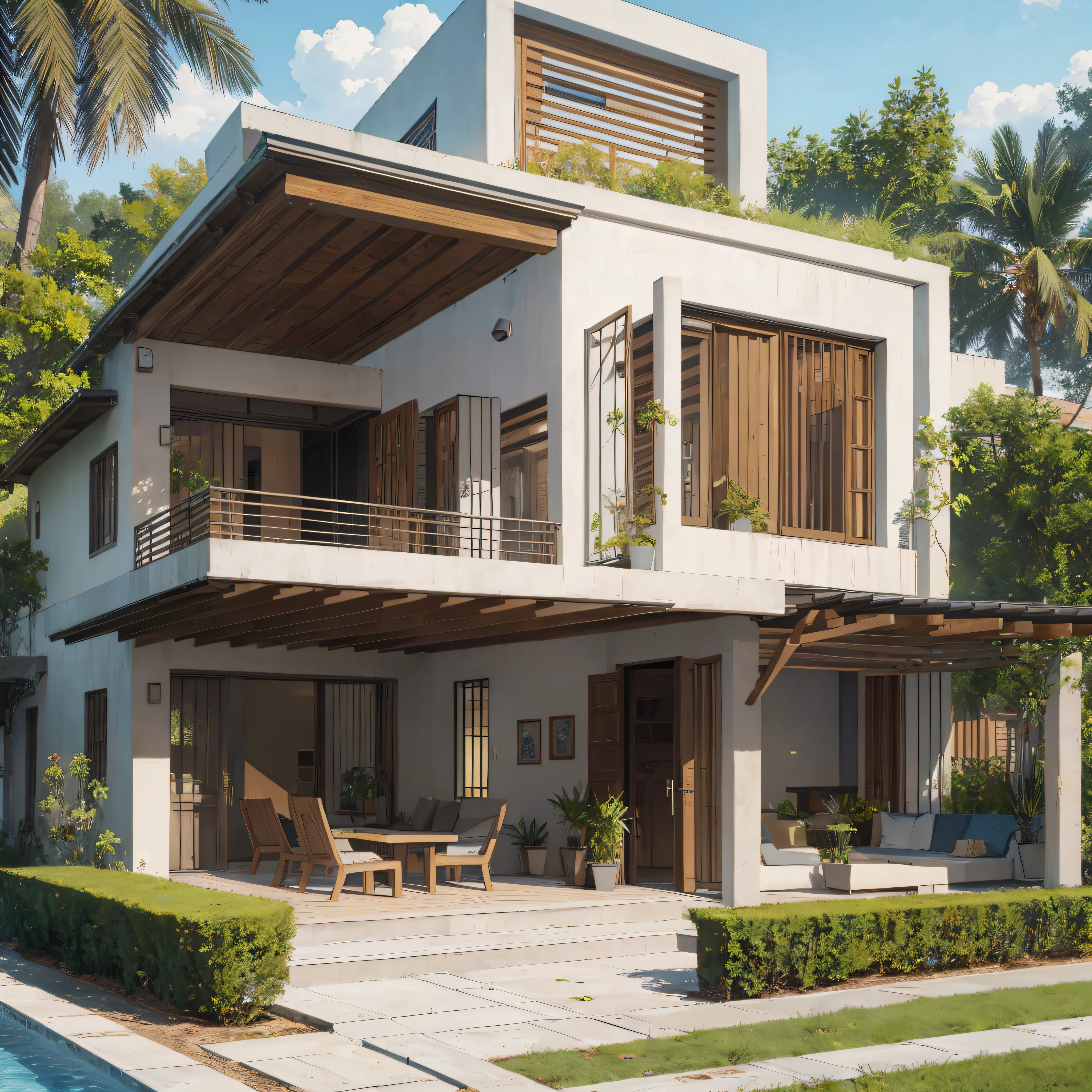 Modern house made by Leonardo da Vinci --auto --s2