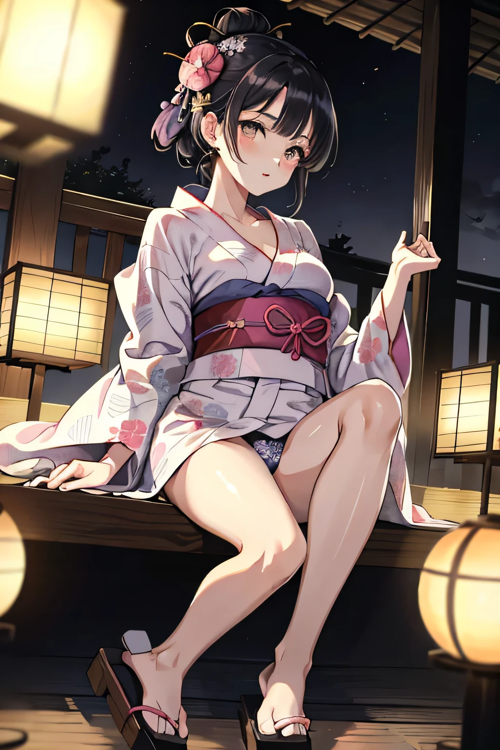highest quality、High resolution、detailed background、beautiful and detailed face、beautiful and smooth skin、skin texture、Tokyo Bay、From the pleasure boat、night view、firework、
cute10代の美少女、(two beautiful girls:1.2)、(huge breasts:1.2)、perfect body line、emphasize cleavage、legs open、pink and black floral embroidery panties、No bra、(highly exposed)、((With cold eyes, She flipped up her yukata and showed me her panties..:1.5))、
Yukata with bright colors and patterns bring out the cuteness、Pink or light blue cherry blossom patterns are recommended..、
Comfortable yukata made of light and cool material、Choose a yukata made of natural materials such as cotton or linen.、
Match the color and pattern of the yukata、Choose an obi that matches your yukata.、
Using contrasting colors、focuses on.、It is convenient to choose an obi knot that is easy to tie..、
If you tie it in the original way, Creates a unique accent.、
When you pair your yukata with traditional geta or clogs、Gives a more elegant look。.、
We also recommend adding a pop of color with colorful geta or clogs..、
By tying your hair up, The design of the neck and yukata will stand out even more..、
A simple updo or bun is recommended..、
Incorporating accessories to match your hair ornaments and flower kanzashi yukata will add to the glamor..、It is also fashionable to incorporate accessories such as fans and drawstring bags into your coordination..、
cute、blush、underboob、panty shot、camel toe