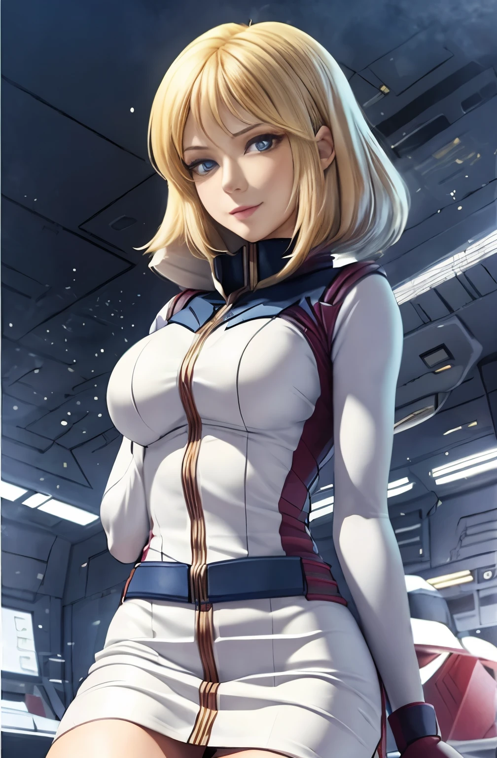 Close-up of a woman in a short dress holding a sword, ポートレート アニメ 宇宙士官候補生 girl, art germ jsc, 美しいサムス・アランのportrait, portrait, armored astronaut, girl, science fiction woman, Kushart Krenz Key Art Feminine, beautiful female android!, samus aran fan art, android heroine, As a retro-futuristic heroine, Same with zero suit