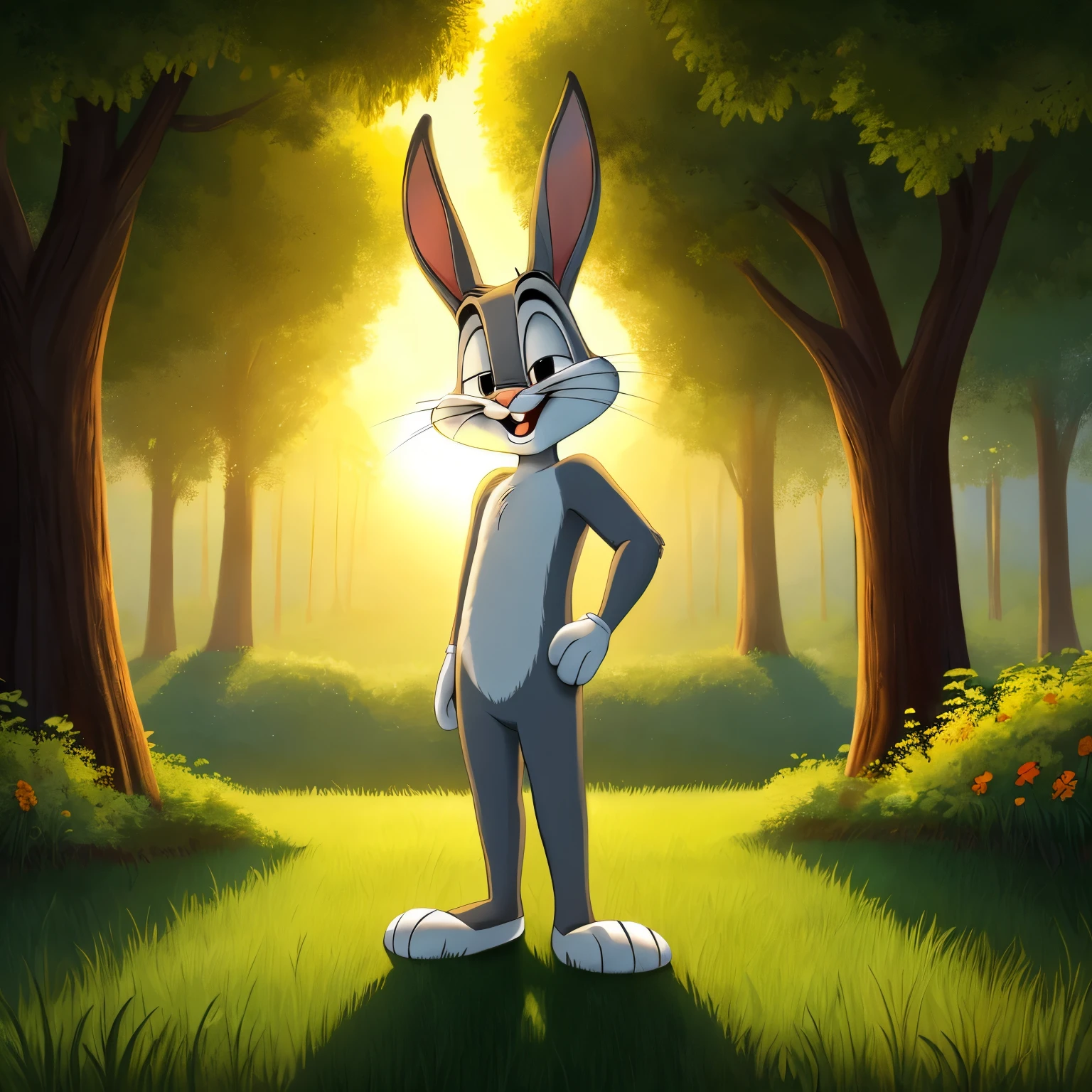 ((Bugs bunny)), ((big beautiful horse cock!)), (Crying in pain), (1 bunny, Medium Build, Solo:1.3), (Expressive Eyes, Brown:1.2), (standing Comfortable:1.2), (Large Butt,: 1.3), ((small horse cock!)), (Happy:1.2), (Green Grass, Sunny Day:1.2), (Tree in Background:1.2), (Wooden Fence, Nearby:1.2).