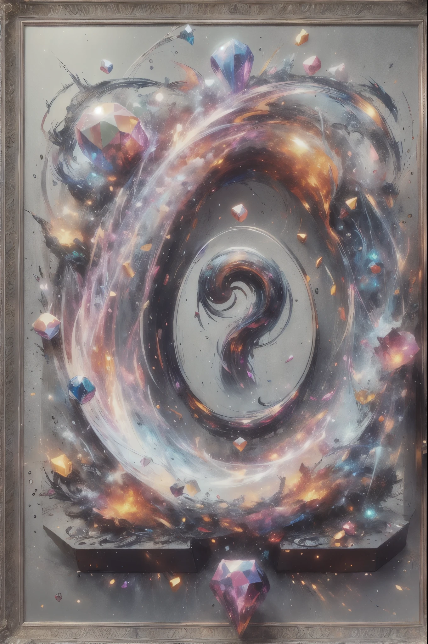 [questionmark:1.1]glossy box design, [vibrantcolors:1.1]colorful palette, highres details, [studio lighting]impressive lighting, [realistic]realistic brush strokes, [fineart]fine art style, [masterpiece]captivating composition, [meticulouslydetailed:1.1]meticulously detailed elements, [highres]unparalleled resolution
