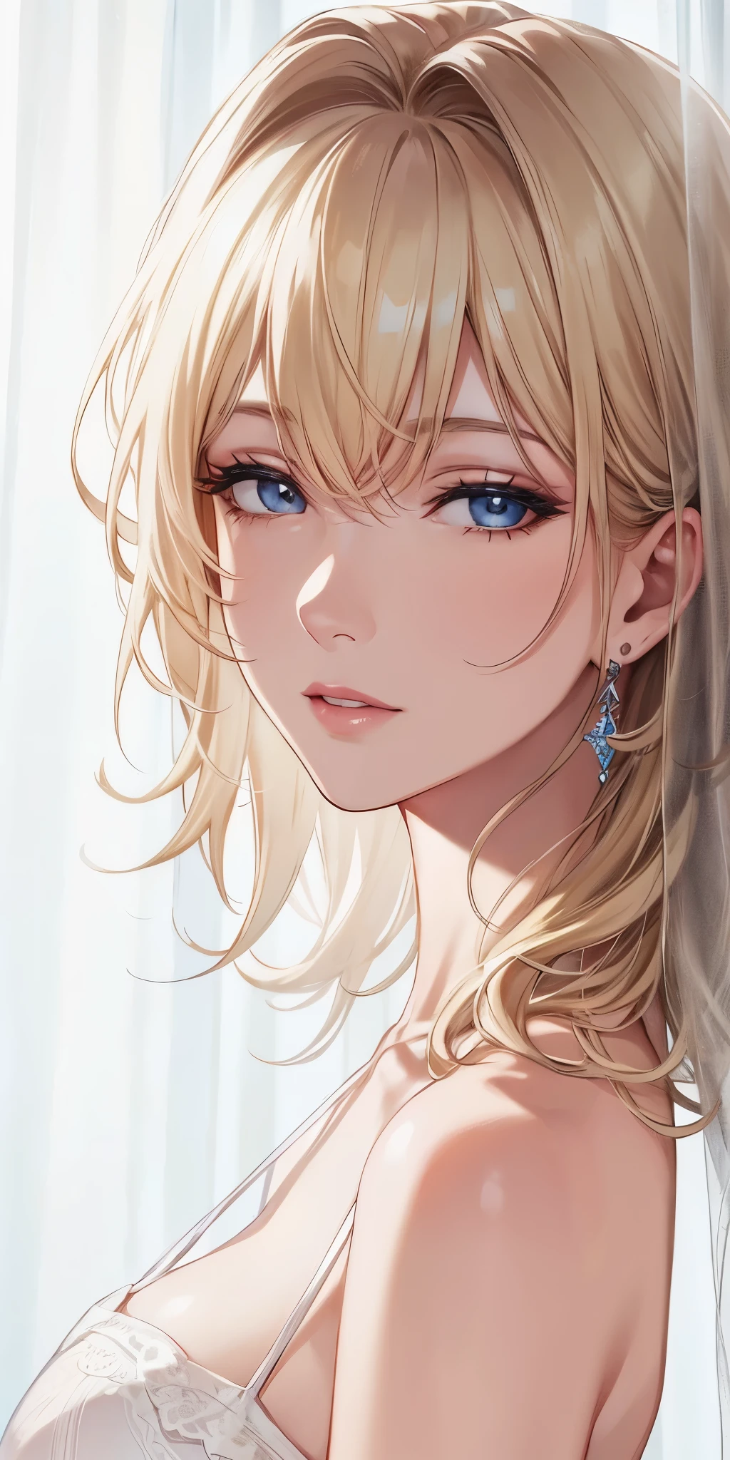 Beautiful eyes, transparent slip dress, se through slip dress