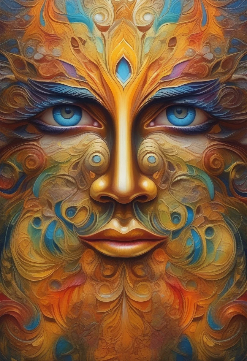 best quality, highres, ultra-detailed, (symmetrical:1.1), (beautiful:1.1), (painting:1.1), detailed brushwork, vibrant colors, mesmerizing patterns, intricate details, realistic texture, harmonious composition, soft lighting, dramatic shadows, captivating atmosphere.