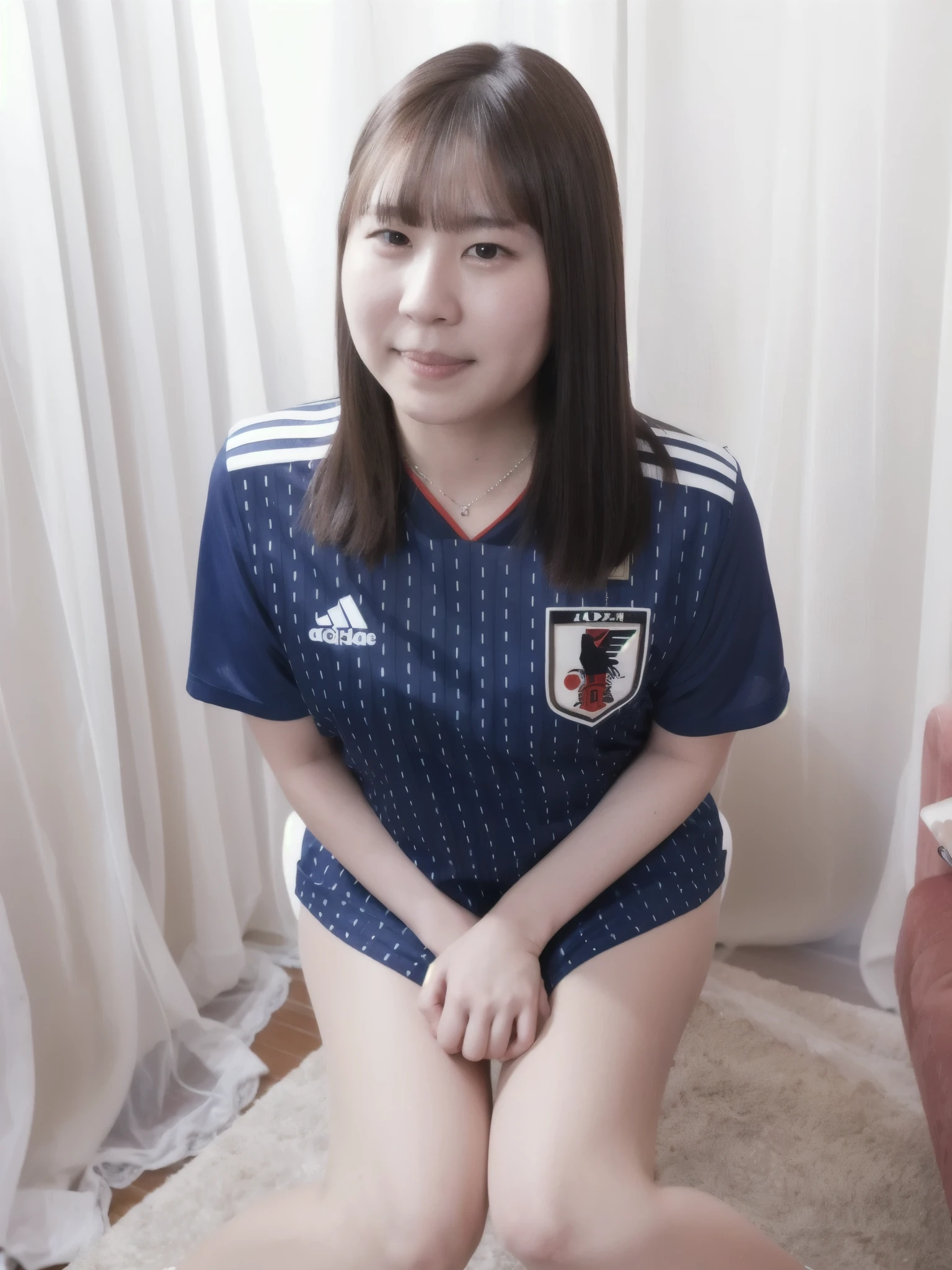 arafed asian woman in a blue shirt and white shorts posing for a picture, chiho, Yoshitomo Nara, japanese model, taken with canon 8 0 d, taken with canon eos 5 d mark iv, taken with canon eos 5 d, taken with canon 5d mk4, of a youthful japanese girl