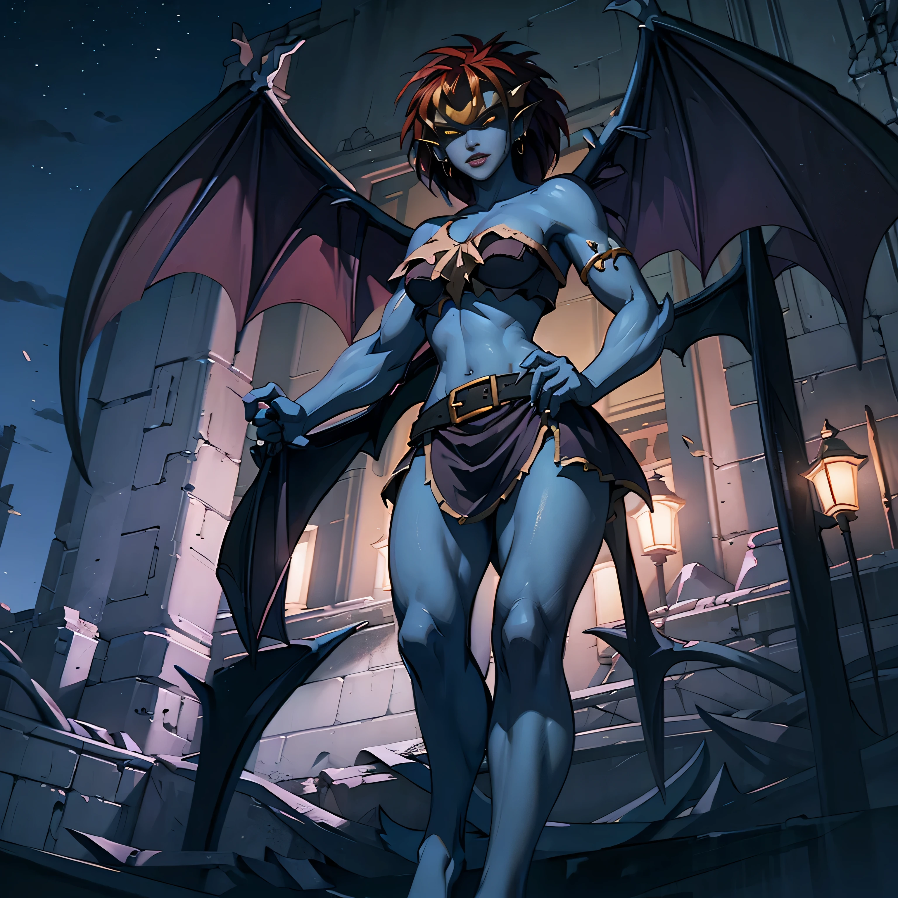 Disney's GARGOYLES, night time, photo-realistic, octane render, unreal engine, ultra-realistic