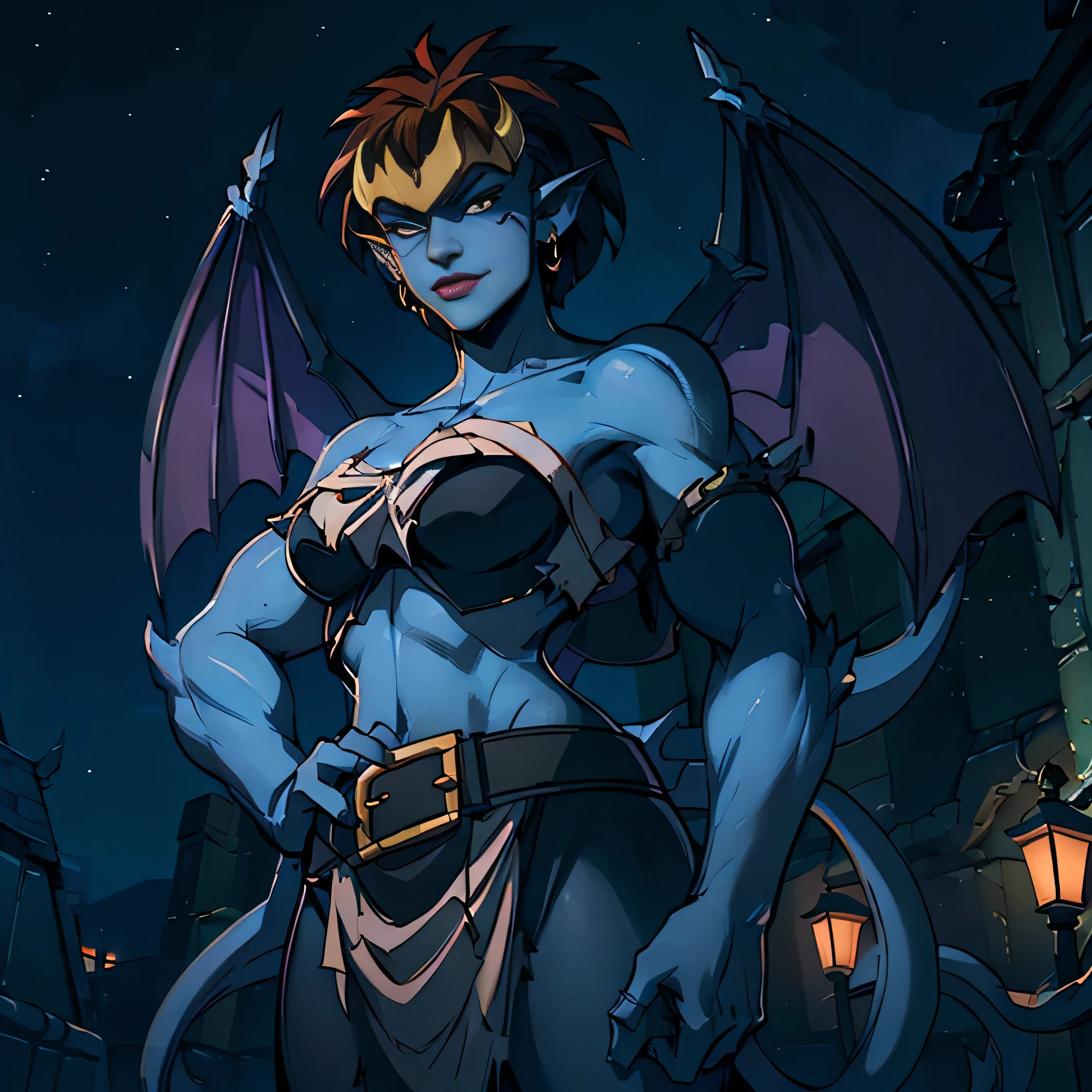 Disney's GARGOYLES, night time, photo-realistic, octane render, unreal engine, ultra-realistic