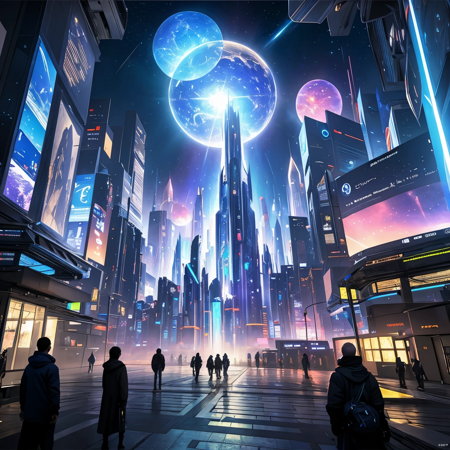 ((highest quality, 8k, masterpiece: 1.3)),future city,time and space concept art,fantasy futuristic technology,high tech blue shift rendering,large scale scene,16k resolution concept art,Concept art in 8K resolution,8K concept art,8K high definition concept art,fantasy sci-fi city,Atmospheric concept art,8K concept art,colorful glare,metaverse space scene,line of light,dynamic,beautiful technology sense,light painting rendering,no one, Japanese god
