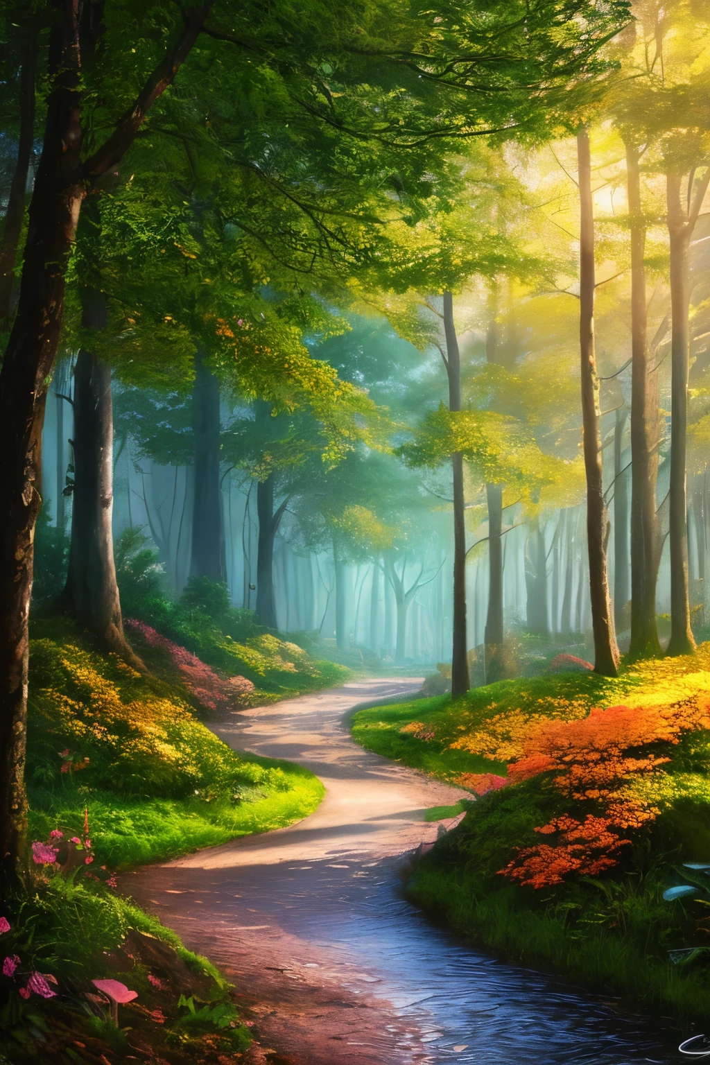 masterpiece, 最high quality, high quality,very detailed CG unity 8k wallpaper, Enchanting and dreamy scenes in a fantastic forest, towering tree々and, glowing mushroom, and the hidden fairy glen, Create a mysterious and enchanting feeling, art station, digital illustration, Complex, trend, pastel colour, oil, award winning photography, Bokeh, Depth of the bounds written, HDR, bloom, chromatic aberration ,realistic,very detailed, trend on art station, trend on CGsociety, Complex, high detail, dramatic, mid-journey art