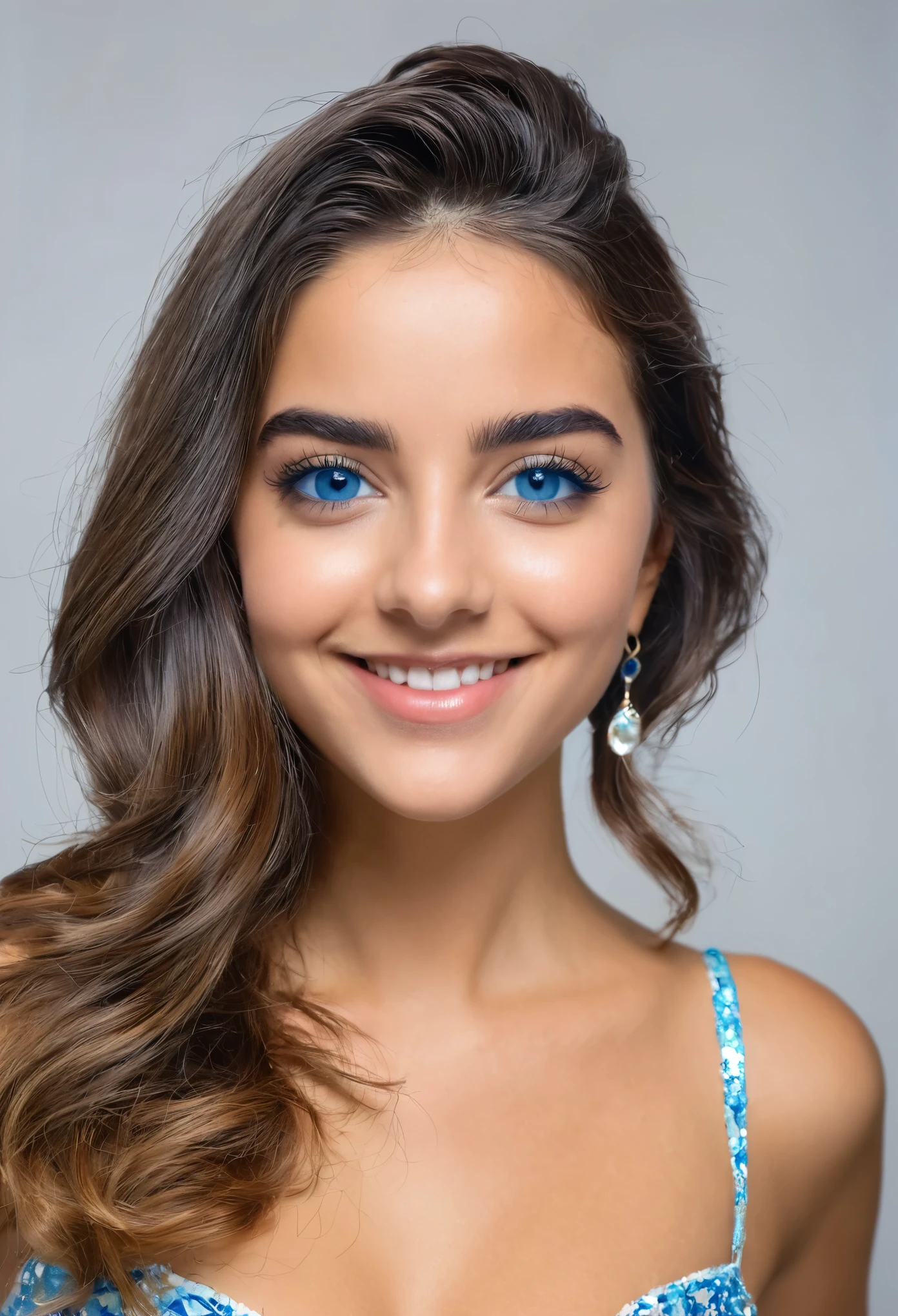 duas lindas jovens de 21 anos, hands on hips, olhos lindos, Cara bonita, olhos detalhados, Olhos perfeitos, (cabelo curto, mistura de estilo de cabeloix de cores de cabelo), (fato de treino azul marinho em cetim brilhante com riscas), sorridente, looking at the camera, luz baixa, quintal do bairro ao fundo, cu