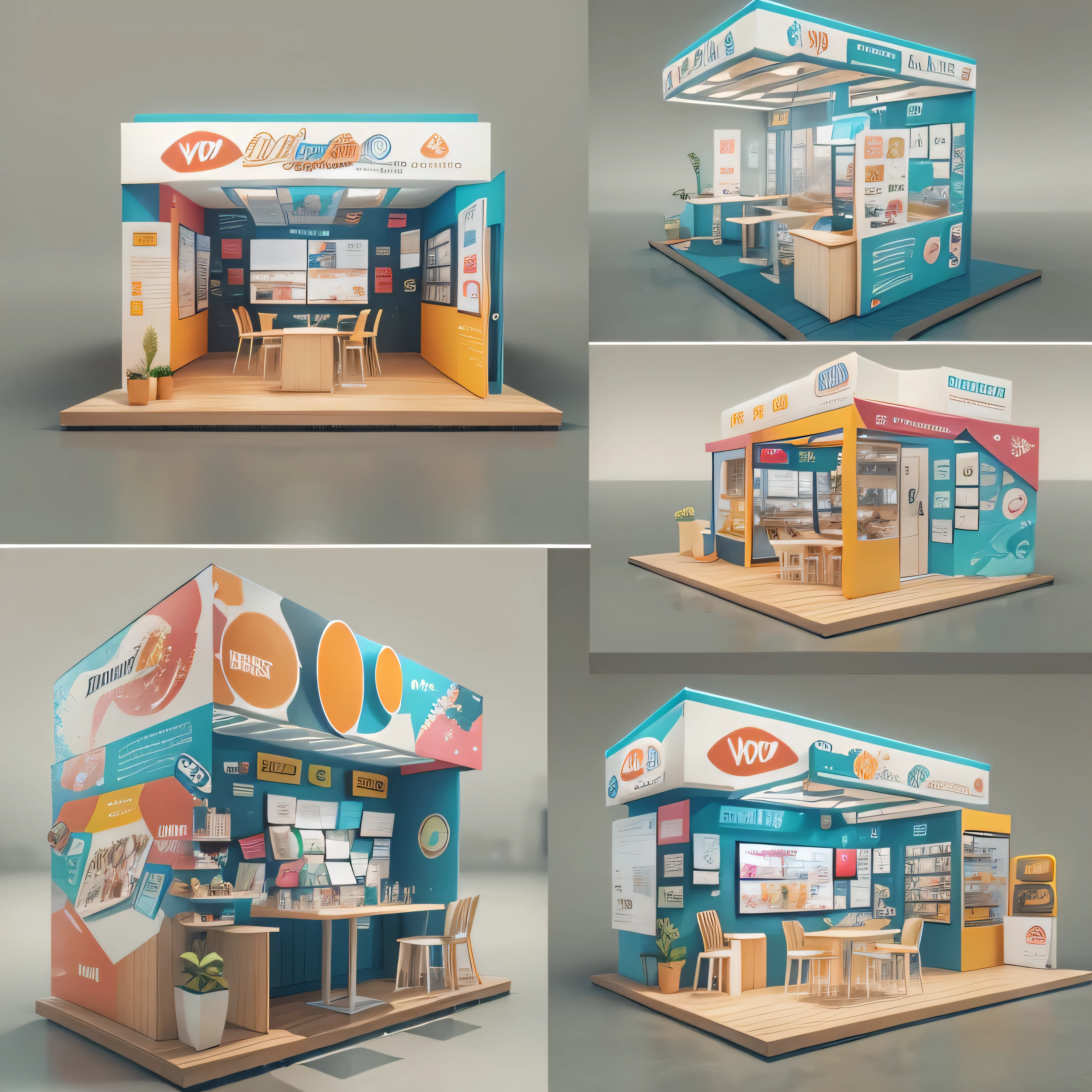 pop up stall,In line with the aesthetics of young people,Energetic,Good for taking pictures、bell,candy show,3D modeling,full view,actual,Rendering suitable for commercial exhibition displays