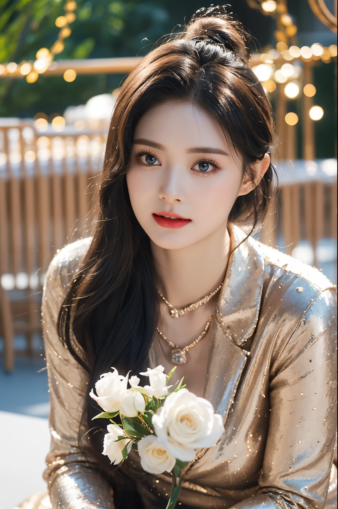 High -quality work, reality works, super high -level graphics, 8K high -definition CG work, high -quality graphics, high definition and exquisite CG works, 10 times pixels, (focus on the thighs), (eyes look at the camera), super superior), super superiority), super superiority), super superiority), super superiority), super superior Tail information: , high level, high -level technical details: 1.1 Realistic photo effect, indoor effect: 1.5, natural soft light: 1.5. (1.8) (1.8), super high and high, shiny and high, shiny, long hair, silber hair, silber hair, silber hair, March two eyelids look good, sharp eyelids, sharp eyelids, eye makeup, eye makeup, eye makeup, eye makeup, eye makeup, eye makeup, eye makeup, eye makeup, eye makeup, eye makeup, eye makeup, eye makeup, eye makeup, eye makeup , Eye makeup, capture, makeup, capture beautiful eyelashes makeup, TTHIN eyebrows, super detailed eyes, high noses, cute red lips, rosy colors-cheeks, exquisite color face, beautiful face, face shape, face shape It is perfect, perfect face, high -level facial details: 1.3 (1.3) sparkling) luxury dress series, glittering, sequin jacket, flash, flash, bright, long skirt, summer butt wrapped cuffless commute skirt , Horse socks, 100 % oily fluffy luster, shiny 8D black silk female & # 39; s, clothes look good, fashion clothing series, dressing photography, authentic clothing creation, banquet hall, women's artwork, whole body Video, wearing, realism, amazing cleavage, my eyes are bright