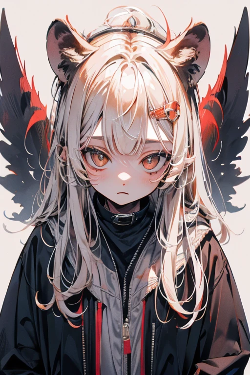 Wolf face baboon body lion tail owl wings standing picture
