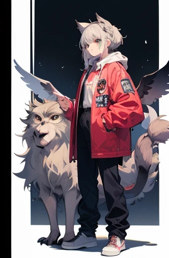 (Owl head fox body bat wings scorpion tail