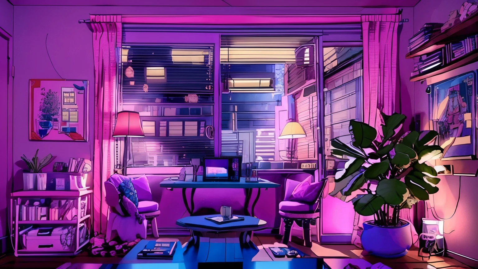 Girls are traders, pink theme, style anime, Computer, living room, in the Computer screen is chart stock night light , (very detailed:1.2), (warm light:1.2), table top, surreal,32K, very detailed CG Unity 8K 壁紙, highest quality  (table top,highest quality:1.5)