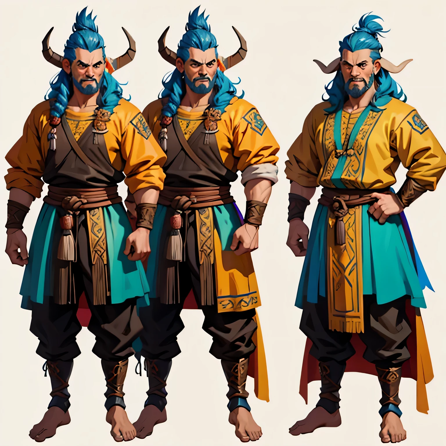 a character design of a viking in the style of the age of empires, rosto expressivo, cores vibrantes, Corpo todo, arte conceitual, pintura guache
