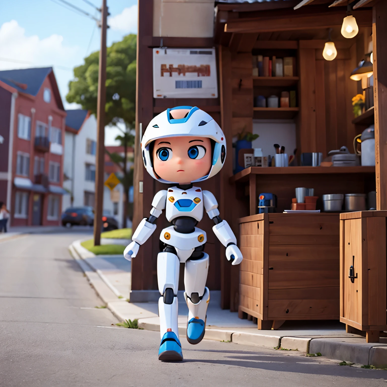a cute cartoon robot
