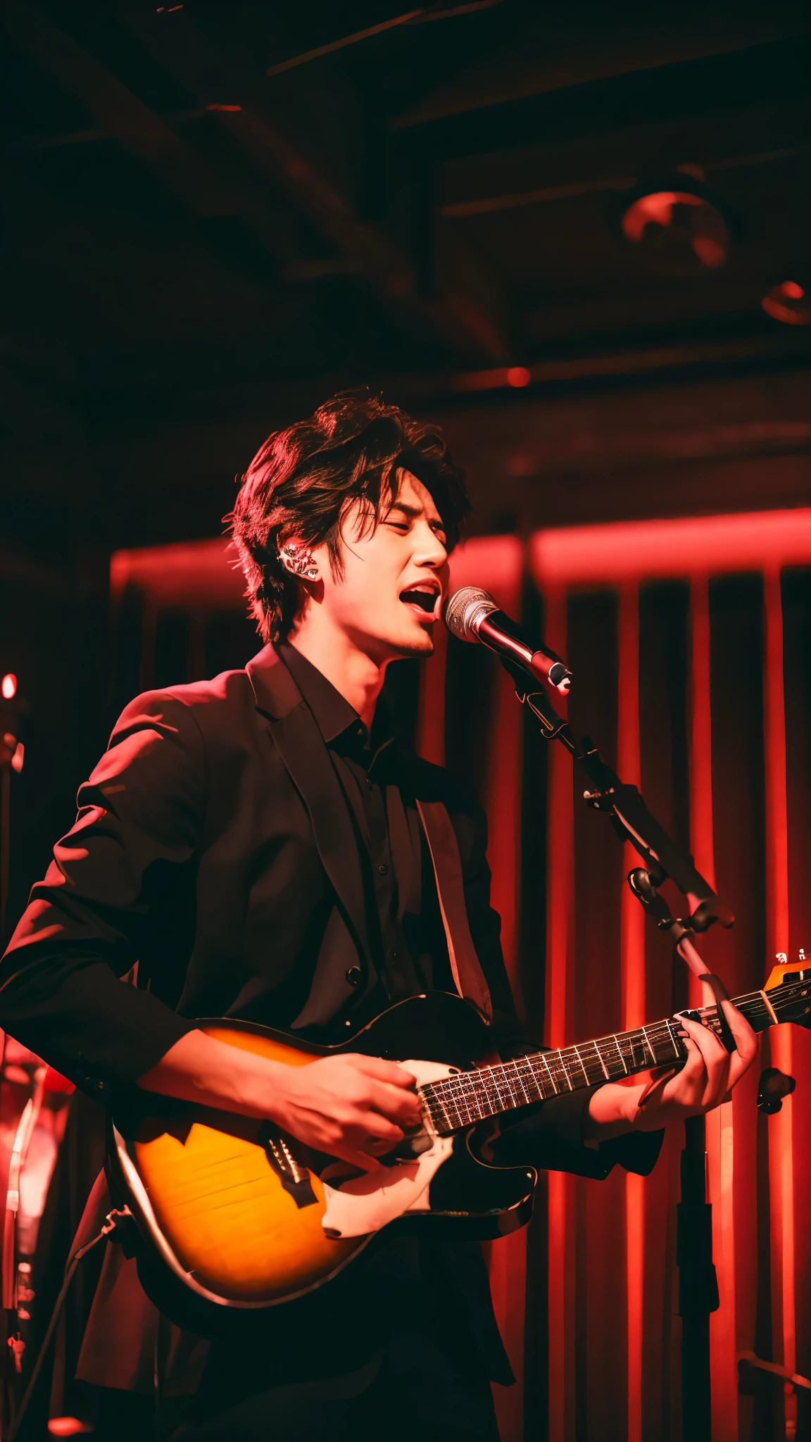 man singing at a live venue