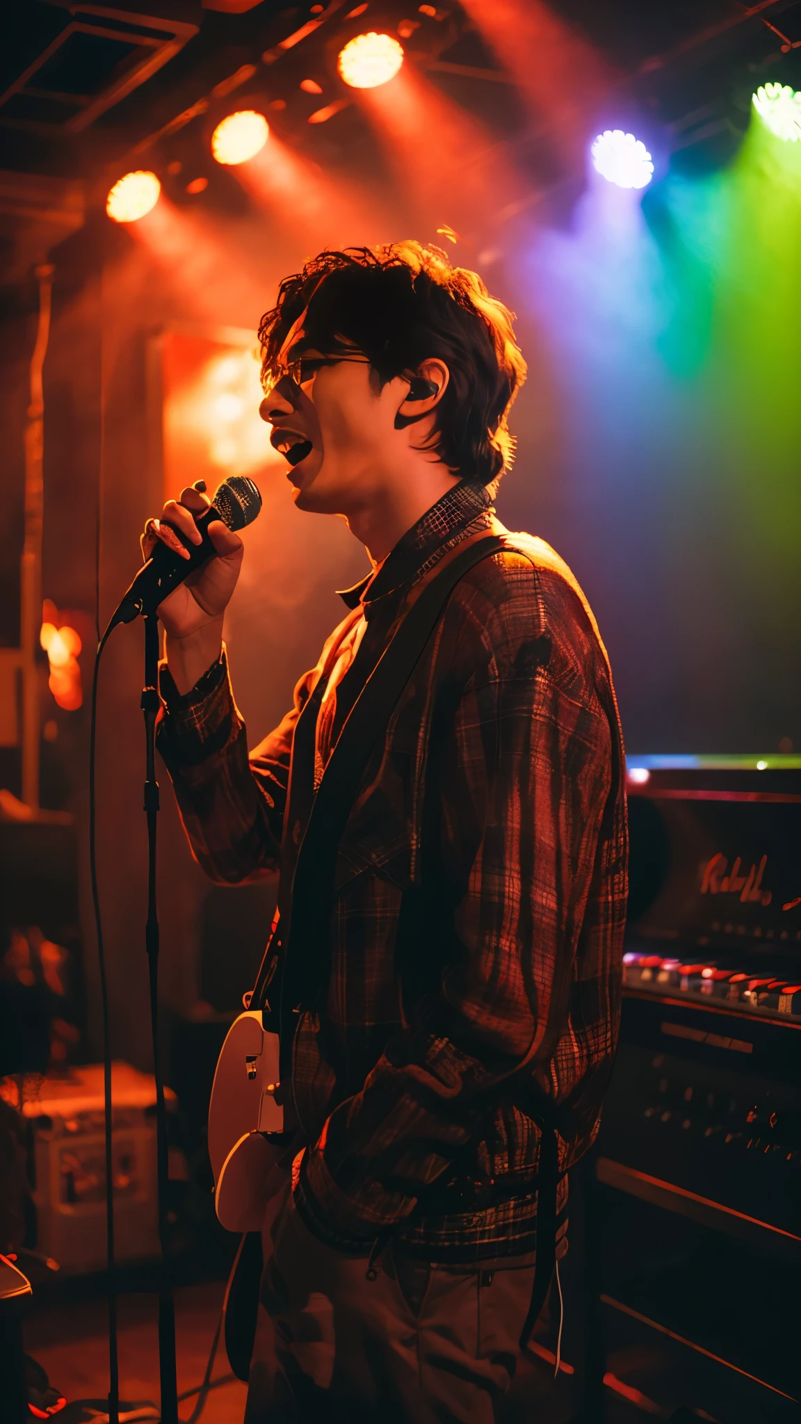 man singing at a live venue