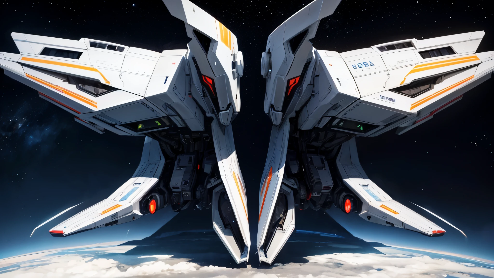 Design symmetrical spaceships and futuristic technology。