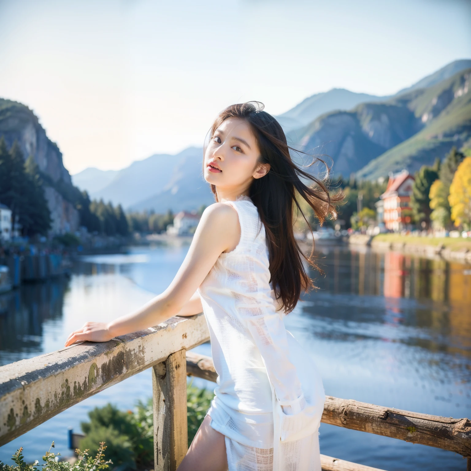 landscape photography,((best quality)), ((masterpiece)), (detailed), a beautiful girl