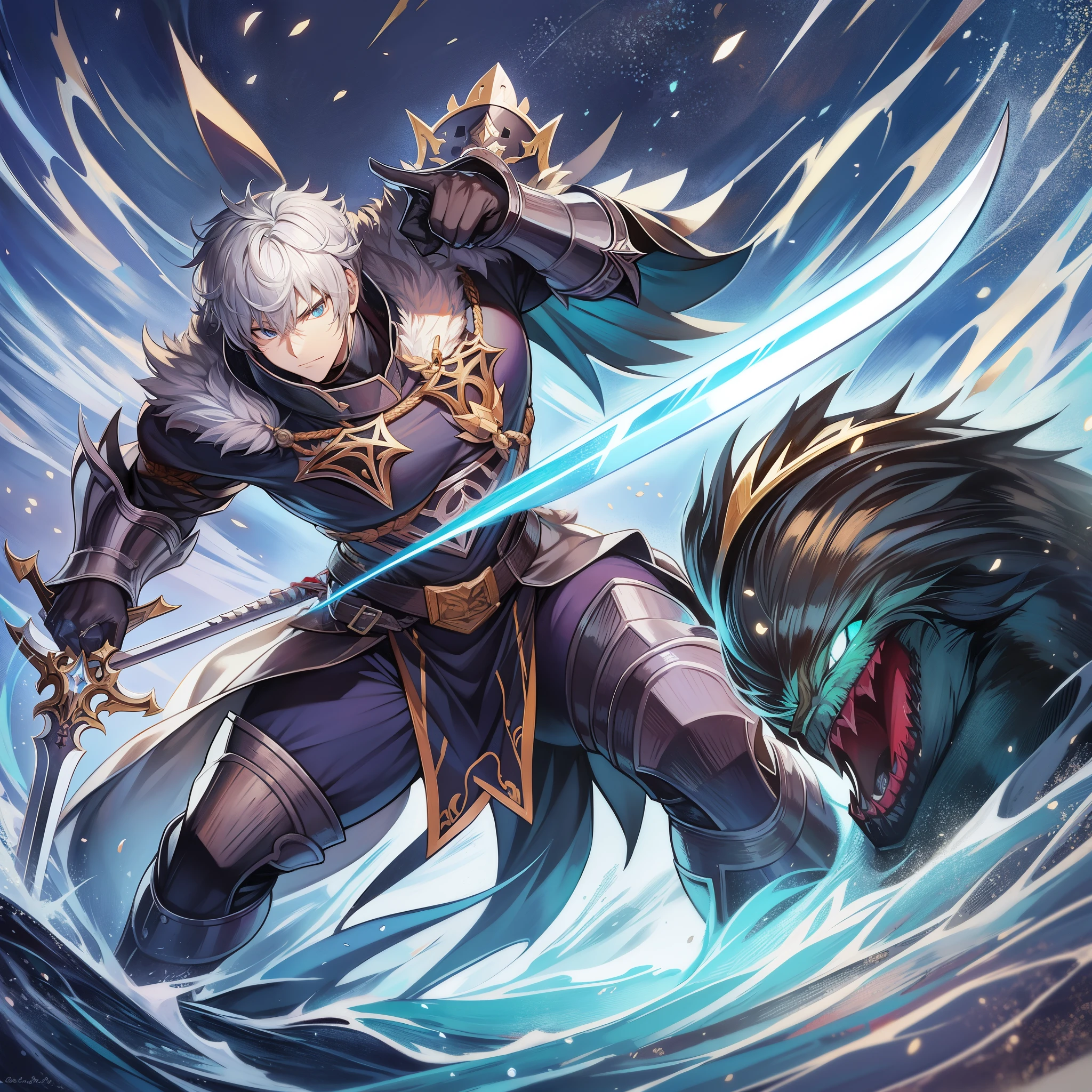 berserk、guts、Dragon Slayer、Demon-slaying knife、It was too big to be a sword.、big、thick、heavily、And it was too rough。It was just a piece of iron、black short hair、muscular body、black armor、giant sword「earth sword」or「Guin Saga」It is said that it was inspired by。(earth swordは山くらいの大きさ。)
「If there really was a person with a great sword, how much muscle would he need?、What action does it take when you shake it?」、It's a rough and rough weapon, but、It is also a first-class sword.、The sharpness is excellent。Size, weight, durability, and destructive power that can kill a dragon、