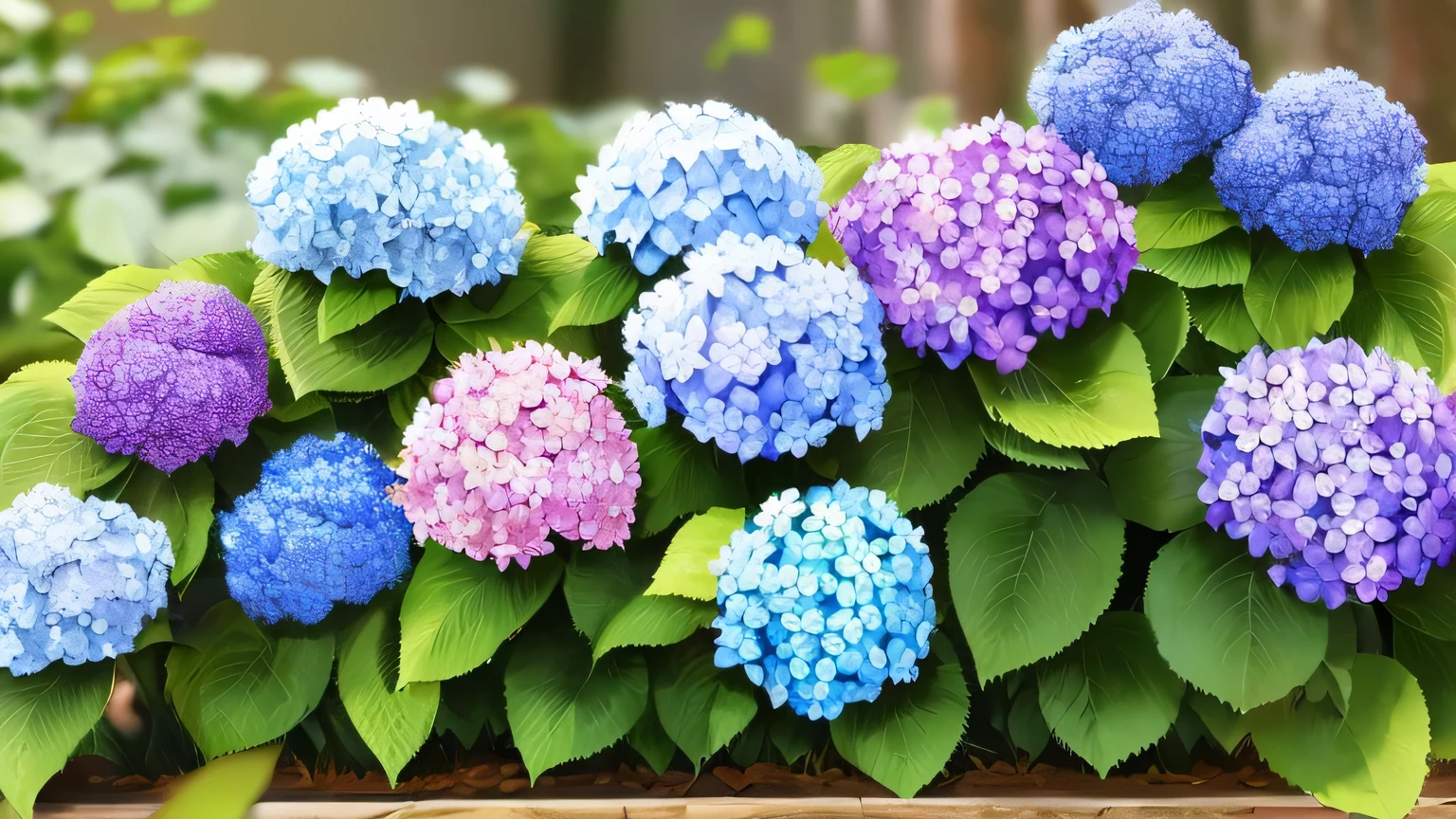 background、Close up of hydrangea flowers