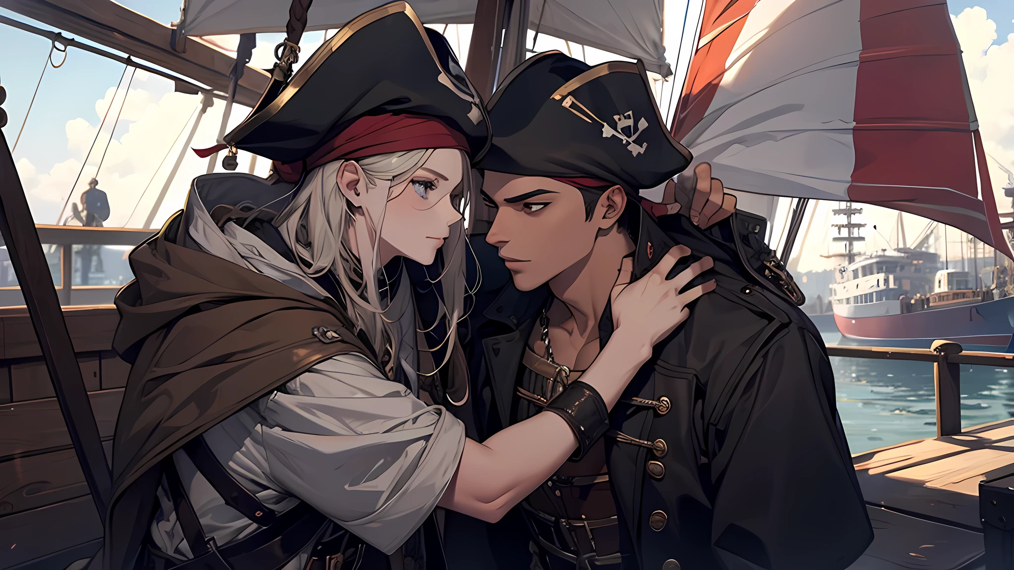 2 gay pirate in a ship