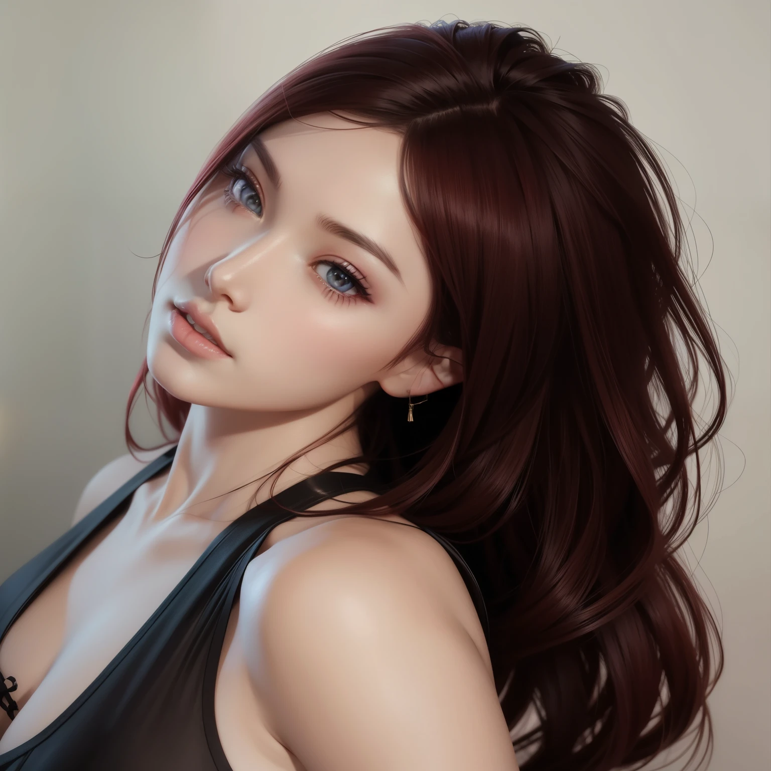 hay una mujer pelirroja posando para una foto, inspirado en Yanjun Cheng, ig model | germen de arte, photorealista!!!!!!! Estilo de Arte, realista. cheng yi, realista artstyle, realista digital painting, photorealista artstyle, yanjun chengt, photorealista anime, realista anime artstyle, photorealista anime girl render, pintura digital brillante