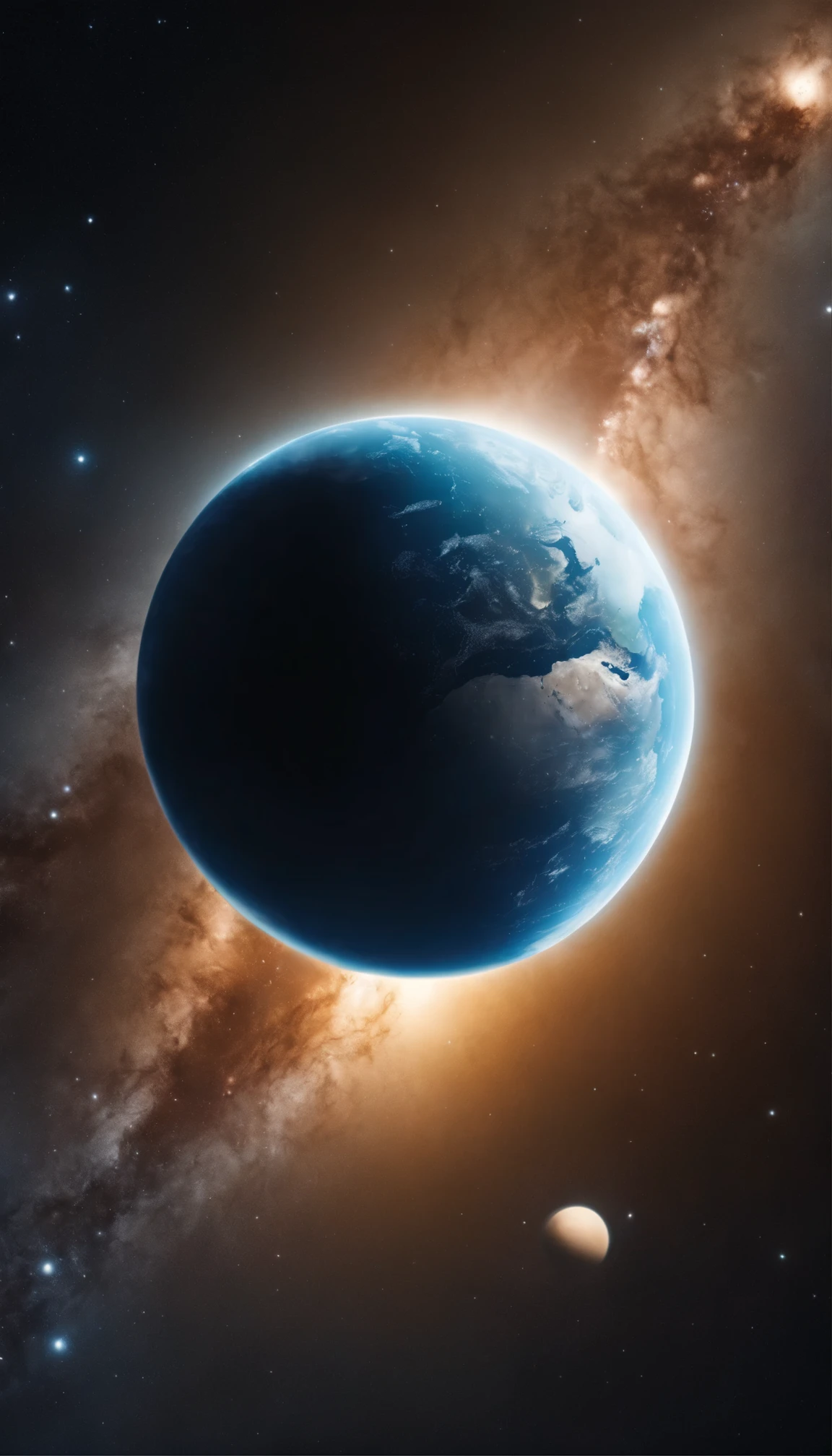View the Earth from the Universe,blue planet,spectacular,comet,solar system,8K,high quality