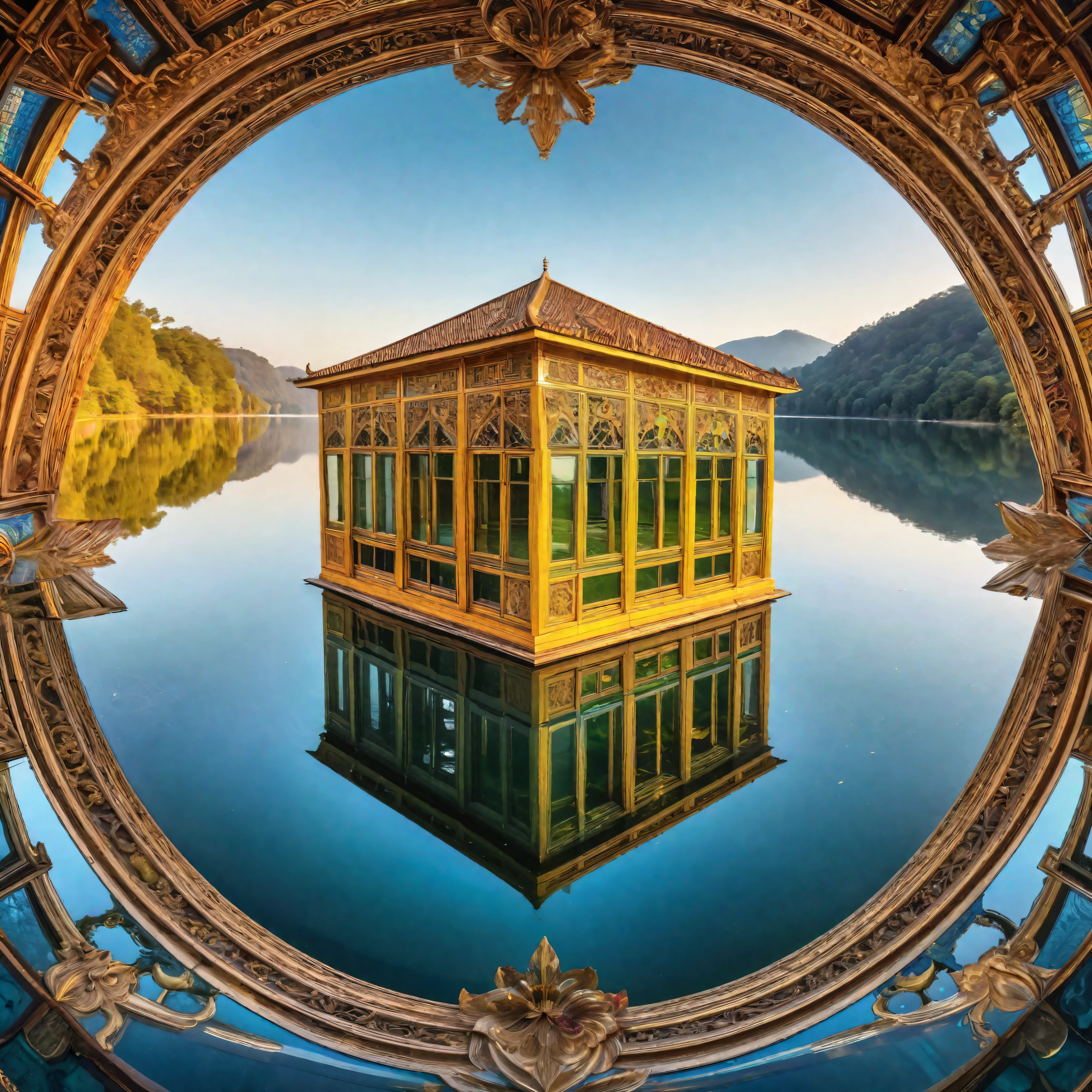 (best quality,4k,8k,highres,masterpiece:1.2),ultra-detailed,(realistic,photorealistic,photo-realistic:1.37),symmetry macro photography art,perfectly detailed reflections,symmetric cube,crystal clear pond,distorted reflections,sharp focus,shimmering water surface,meticulously captured details,vibrant colors,precise symmetry,mirror-like reflections,meticulously designed composition,divine precision,ethereal atmosphere,mind-bending symmetry,pure perfection,surreal beauty,luminous reflections,symmetrical masterpiece,spectacular precision,mesmerizing patterns,symmetrical harmony,flawless symmetry,mesmerizing artistry,visual symmetry feast,reflection perfection,intricate details,harmonious composition,awe-inspiring precision,masterfully captured reflections,vivid artistic details,impeccable symmetry,mind-blowing precision,perfectly balanced,mesmerizing optical illusion,meticulous craftsmanship