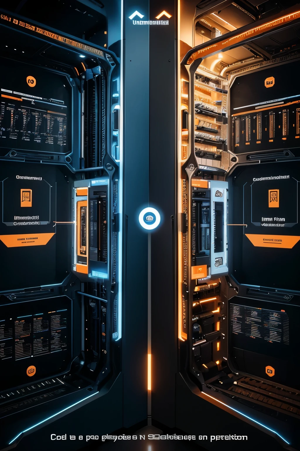 Generate a detailed image in orange and blue of a systems integration that enables the unification of different processes, tools and initiatives in a single directory two systems in the cloud (internet), o primeiro sistema se chama "Portal InNova" e o segundo "Valltech", the image must contain the names of the systems and its greatest functionality is user registration and its permissions will be unique in both systems. the image must contain text explaining this integration.