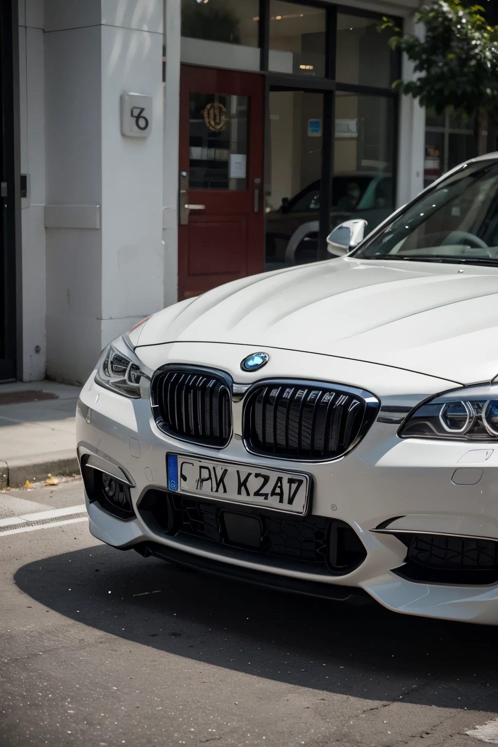 Car, red, bmw
