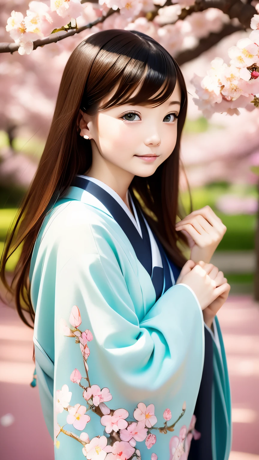 (kimono)、(highest quality,masterpiece:1.3,超A high resolution,),(Super detailed,caustics),(Photoreal:1.4,RAW shooting,)ultra-realistic capture,very detailed,High resolution 16K suitable for human skin、 skin texture is natural、super bun hair、Skin tone looks even and healthy、 Use natural light and color,one woman,Japanese,,cute,black haired,Spring Tree Leakage Sun,(Depth of written boundary、chromatic aberration、、wide lighting range、natural shading、)、(Cherry tree in full bloom、cherry blossom petals fall:1.3)、(hair swaying in the wind:1.3、Cherry blossom petals are dancing)、Perfect cinematic lighting、professional photographer、