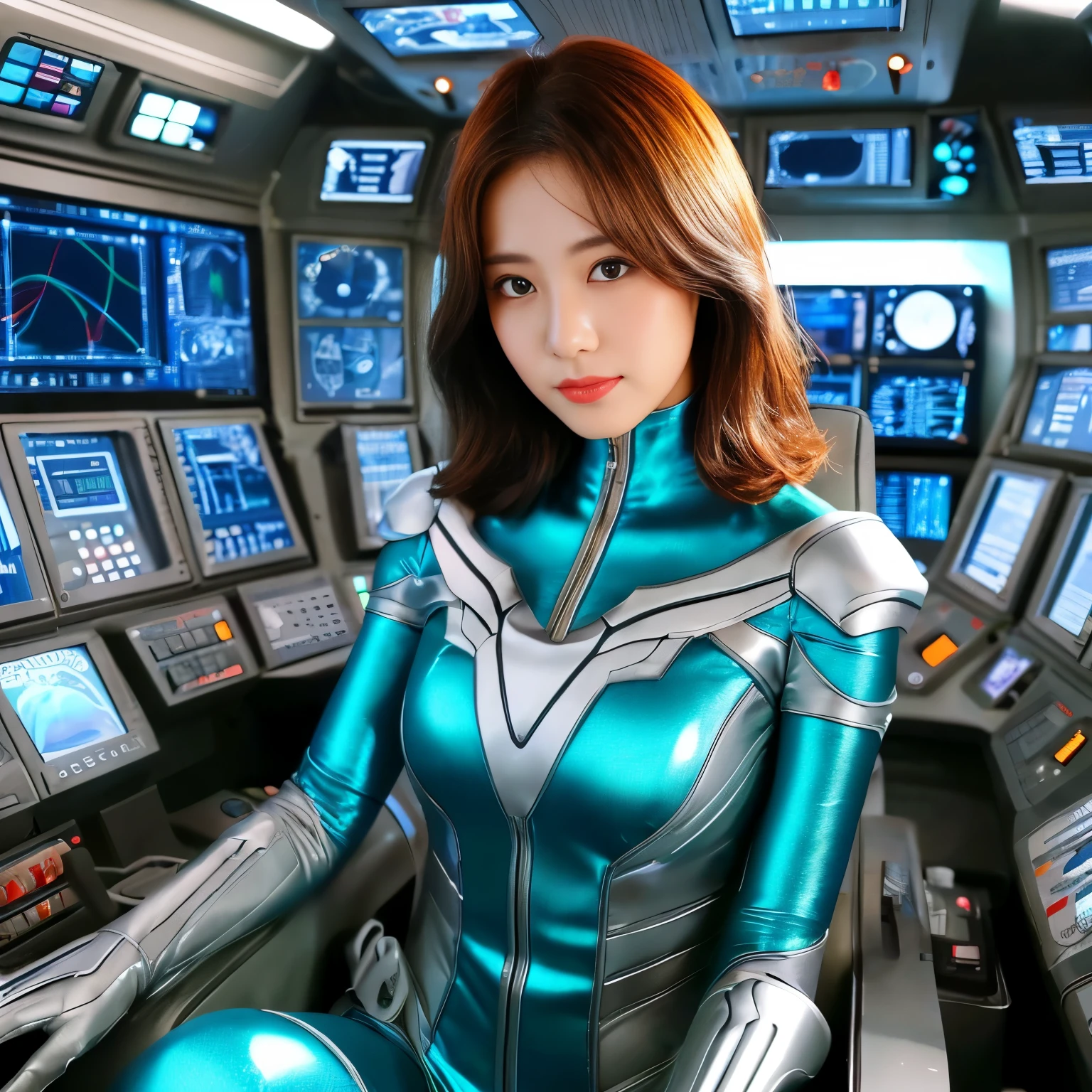 best image quality、Super high resolution、(realism:1.4)、Korean beauty star、The most beautiful KPOP star、horny face、Horny Korean makeup、erotic expression、A body that makes you want to touch it、erotic photos、((Realistic shiny satin fabric texture、High-gloss stretch satin fabric that is smooth and smooth to the touch.、The drape of the curved part of the shiny satin fabric、strong shiny costume、The smooth and beautiful quality and luster of the costumes、A shiny costume made of high-quality satin fabric with high density.、Smooth to the touch oil light liang ice 縝绸 ultra-class battleship skin coat COS、Super Sentai Women's Heroine Suit、Texture of costumes that satin fetishists respond to、Thin, glossy stretch satin fabric)),8K photo quality