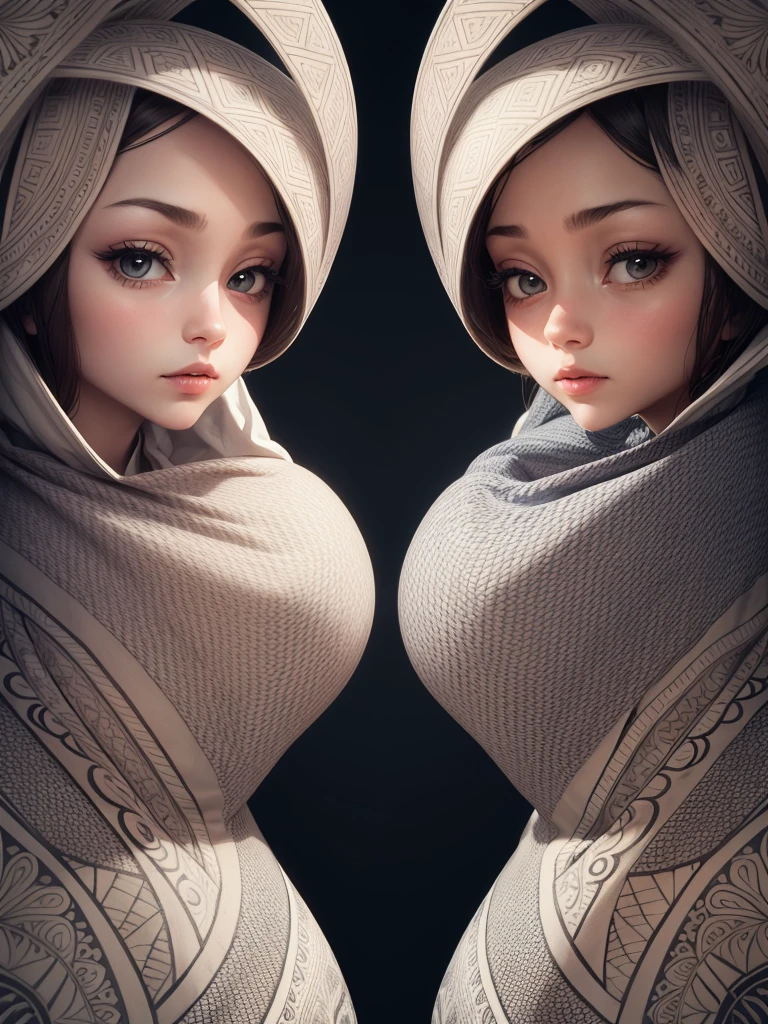 woman from Brazil, 18 years old, wearing a t-shirt open at the front with a hood, sensualizing, seducing, breasts partially visible, smiling