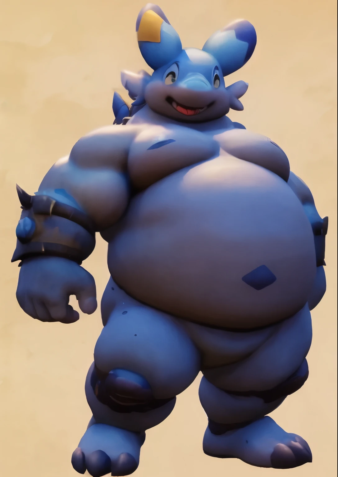 Correct body proportio,solo,male people,bare,Shirtless, A high resolution,obesity,roadhog,overweight,tongue,foot,naked,semen,okidogi,Chillet