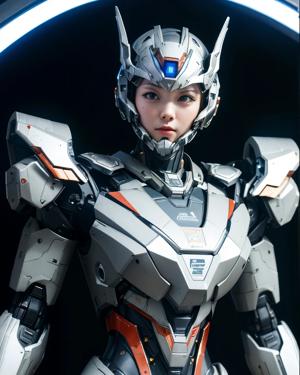 Super detailed, advanced details, high quality, 最high quality, High resolution, 1080p, hard disk, beautiful,(war machine),beautifulサイボーグ女性,Mecha cyborg girl,battle mode,Mecha body girl,She is wearing a futuristic war machine weapon mecha,front