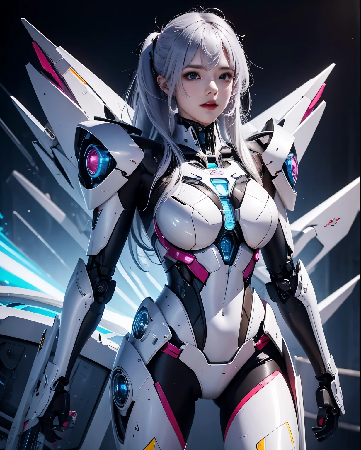  Super detailed, advanced details, high quality, 最high quality, High resolution, 1080p, hard disk, beautiful,(Arcee),beautifulサイボーグ女性,Mecha cyborg girl,battle mode,Mecha body girl, Woman warrior,front