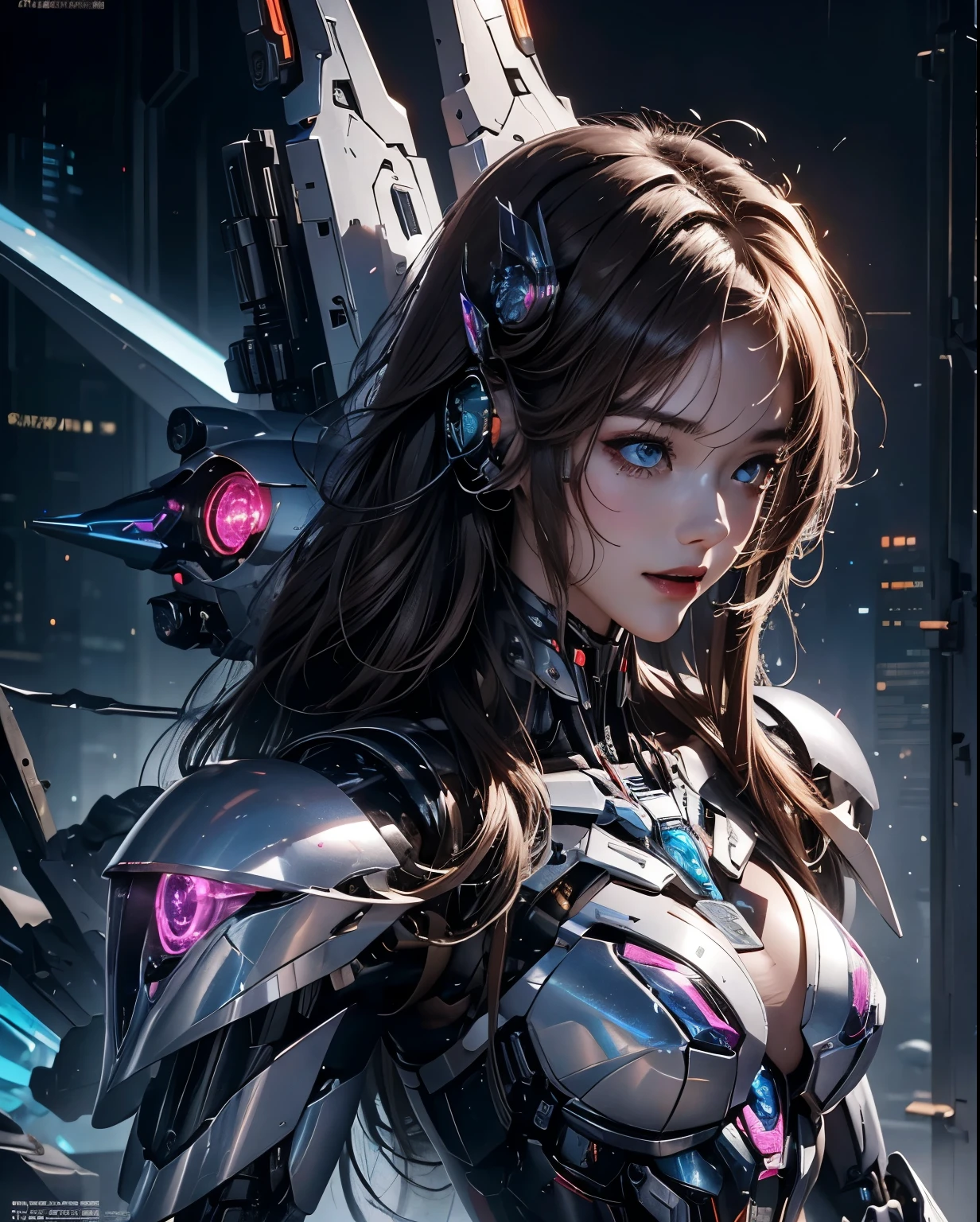  Super detailed, advanced details, high quality, 最high quality, High resolution, 1080p, hard disk, beautiful,(Arcee),beautifulサイボーグ女性,Mecha cyborg girl,battle mode,Mecha body girl, Woman warrior,front